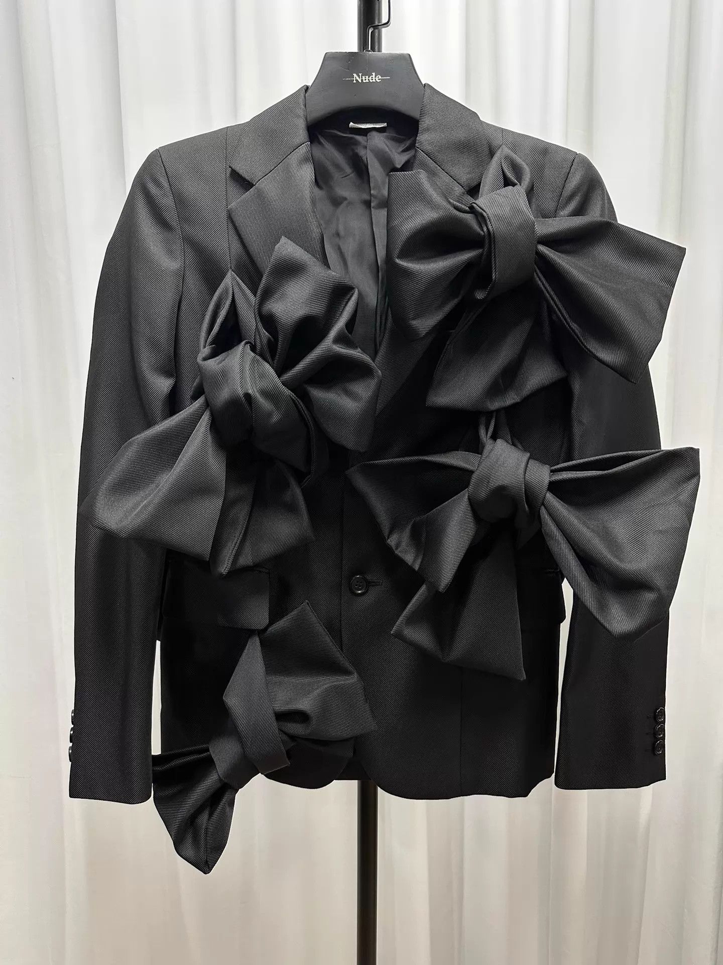 Comme des Garcons Comme des Garcons Homme Plus 25ss Women's Black Bow Jacket XS Size XS / US 0-2 / IT 36-38 - 1 Thumbnail
