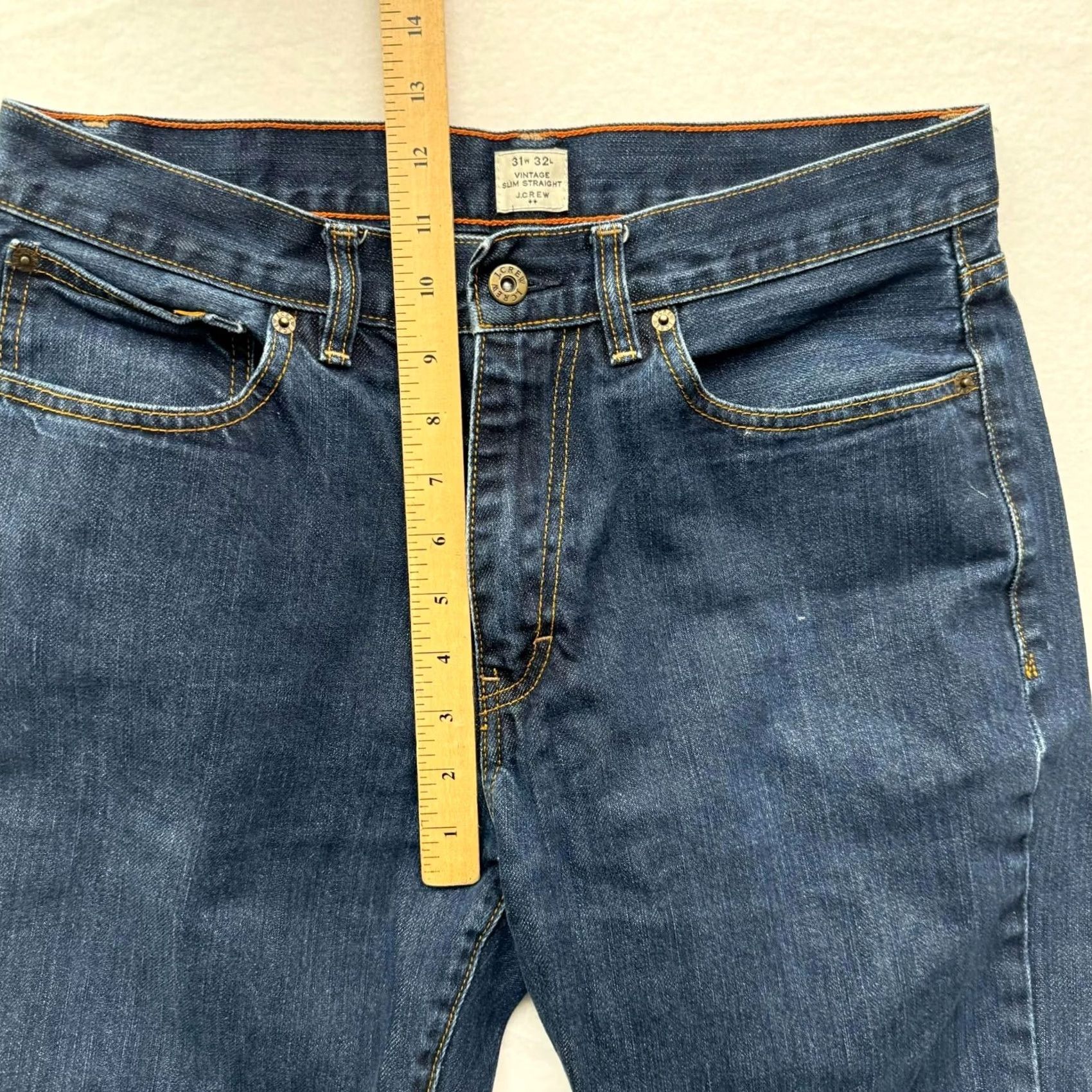 J.Crew VINTAGE J.Crew Jeans Men Slim Straight Dark Wash Denim 31x32 Blue Inseam 32 Slimming Regular Size Men Size US 31 - 6 Thumbnail
