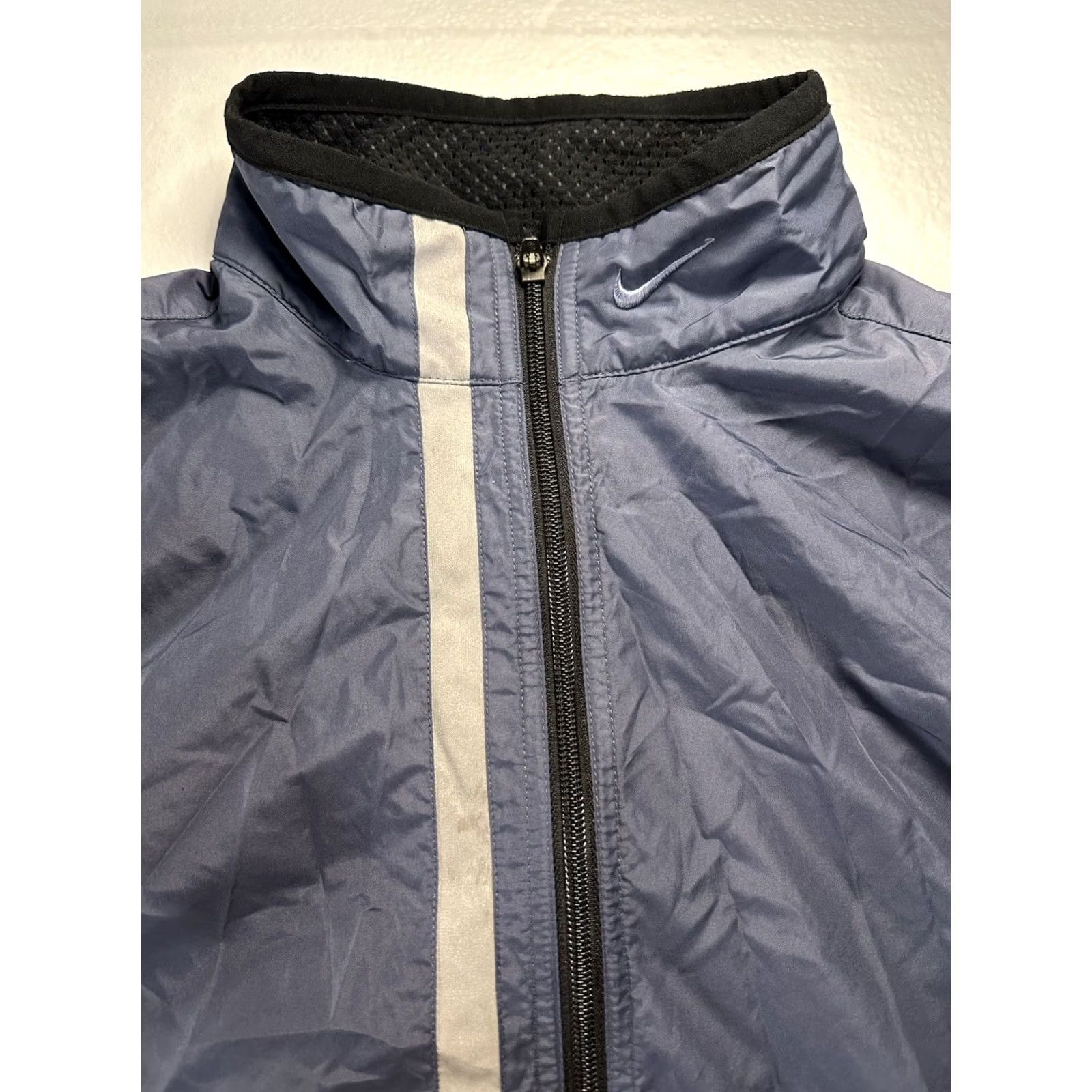 Nike VINTAGE Nike Anorak Jacket Mens Large Navy Y2K Swoosh Hooded Fleece Pullover Size US L / EU 52-54 / 3 - 5 Thumbnail