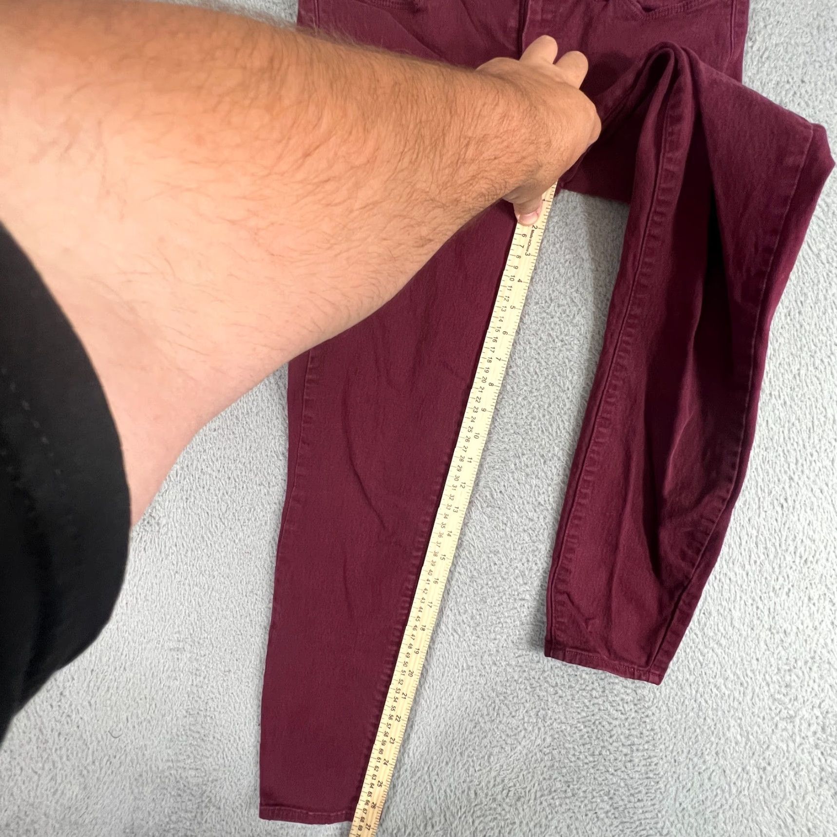 Paige VINTAGE Paige Jeans Womens 29 Verdugo Ankle Skinny Red Mid Rise Stretch Jeans Adult Regular 29 in Inseam 27 in Slim Womens Size 29" - 2 Thumbnail