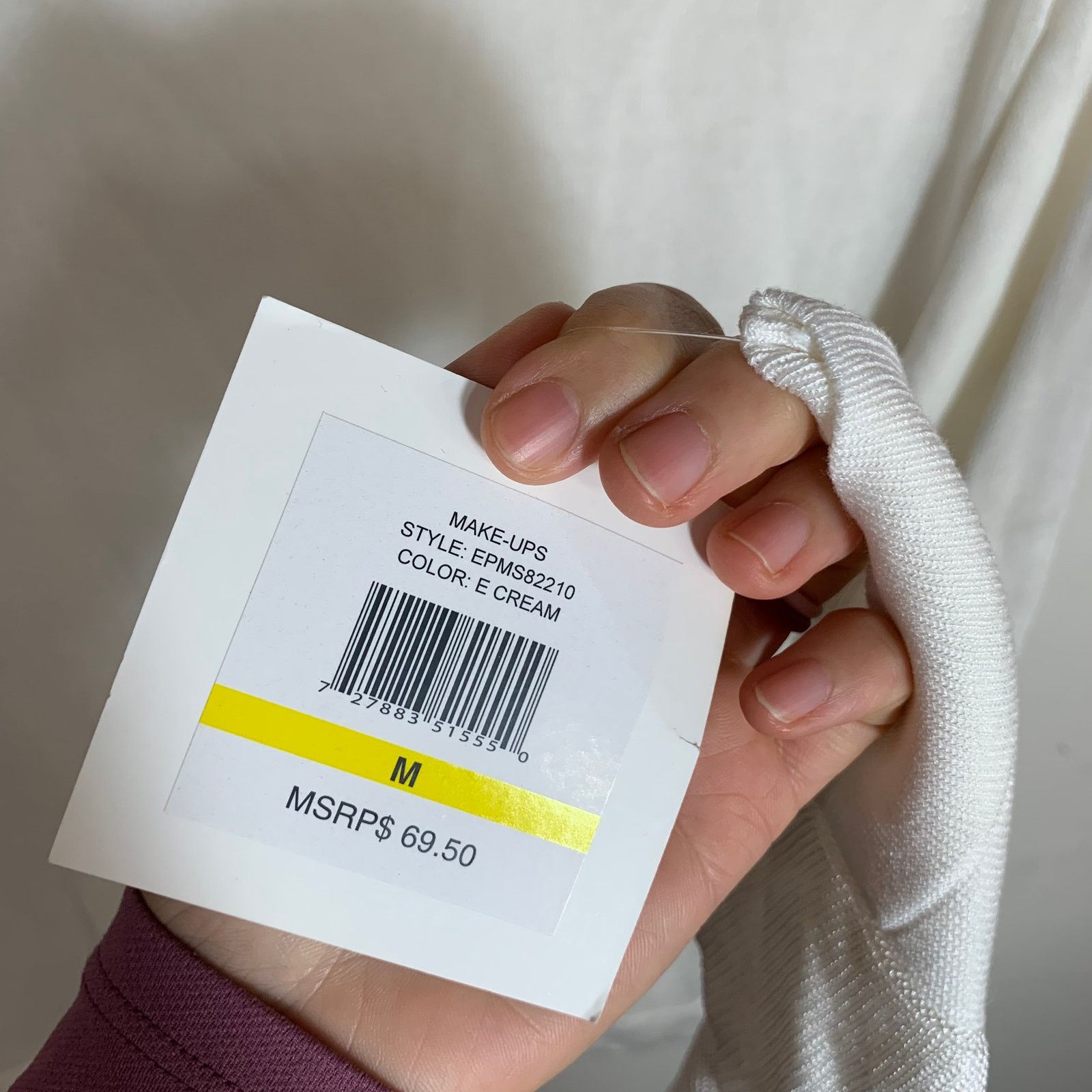 Other Ellen Tracy Women's Long Sleeve White Sweater Size M (NWT) Size M / US 6-8 / IT 42-44 - 4 Thumbnail