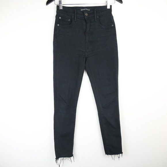 Denim Forum The Lola High-waisted Raw Hem Cropped Jeans
