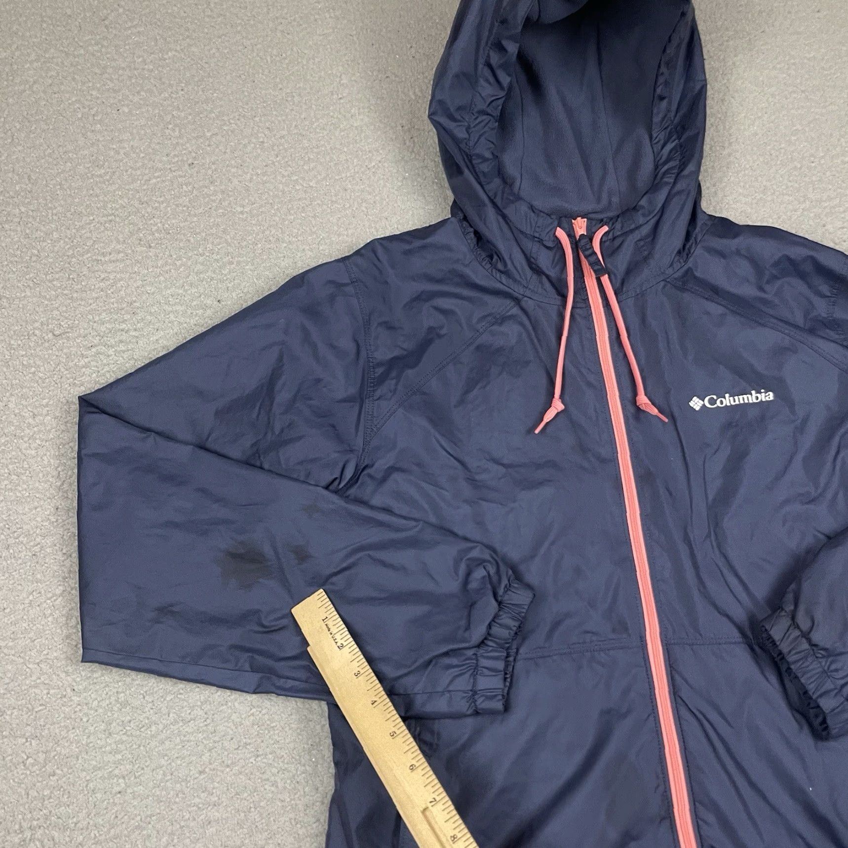 Vintage Columbia Jacket Womens M Blue Hooded Windbreaker Casual Size M / US 6-8 / IT 42-44 - 7 Thumbnail