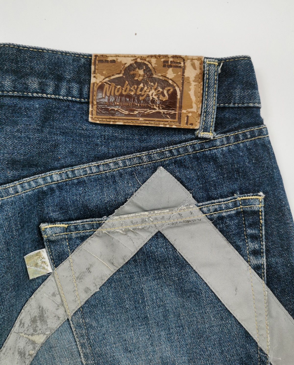 Edwin Mobstyles Mobs Corp Japan Distressed Loose Fit Denim Size US 32 / EU 48 - 12 Thumbnail