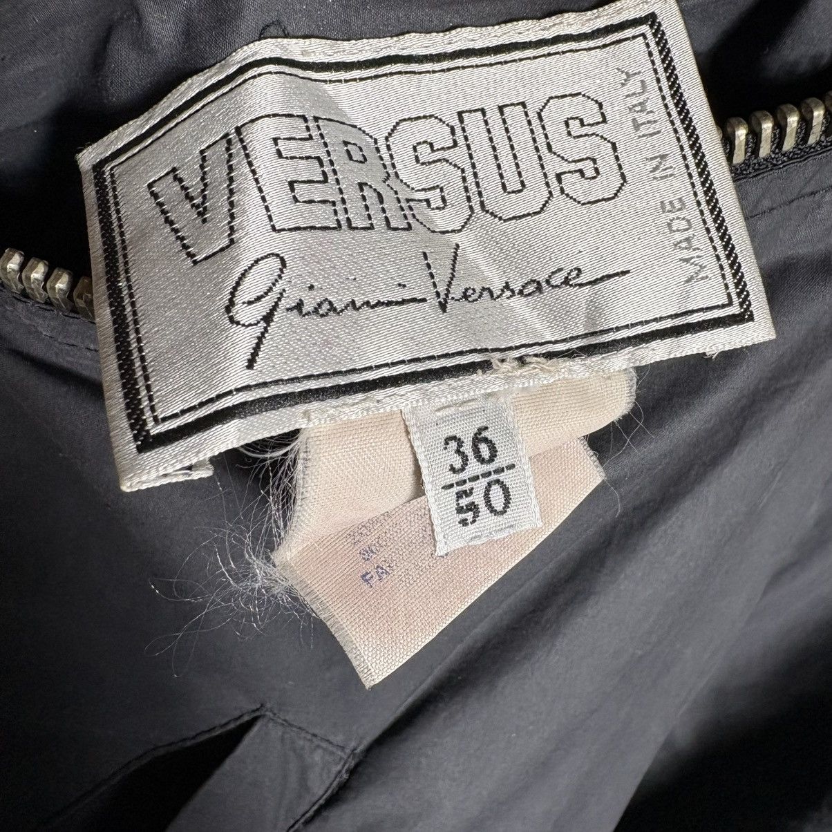 Versace Gianni Versace Versus Black Biker Bomber Zipper Jacket Size US L / EU 52-54 / 3 - 8 Thumbnail