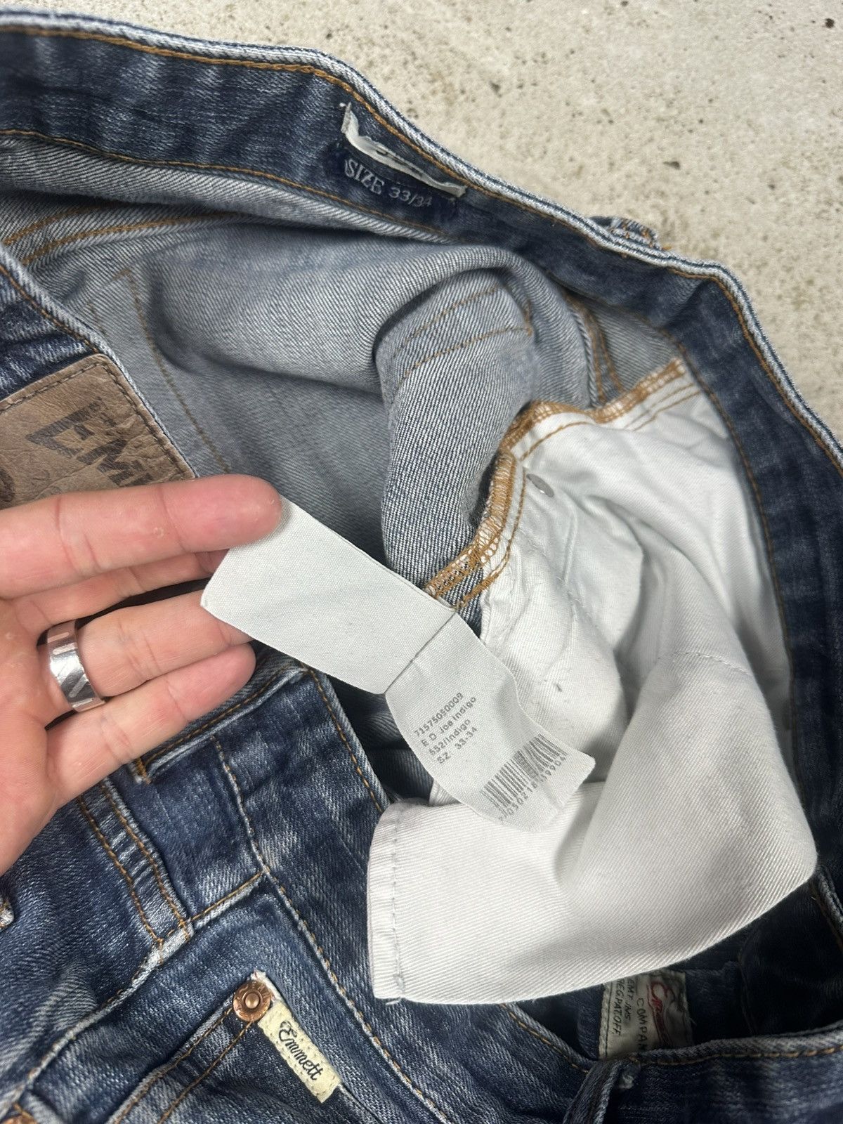 Emmett × Japanese Brand × Vintage Vintage Y2K Emmett Selvedge Joe Indigo Denim Pants Jeans Size US 33 - 14 Thumbnail