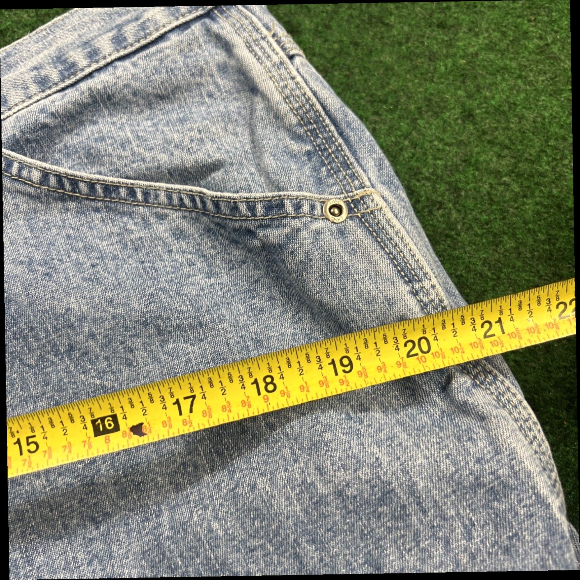 Lee Riveted by Lee Capri Carpenter Blue Size 18 36x18 Size ONE SIZE - 7 Thumbnail