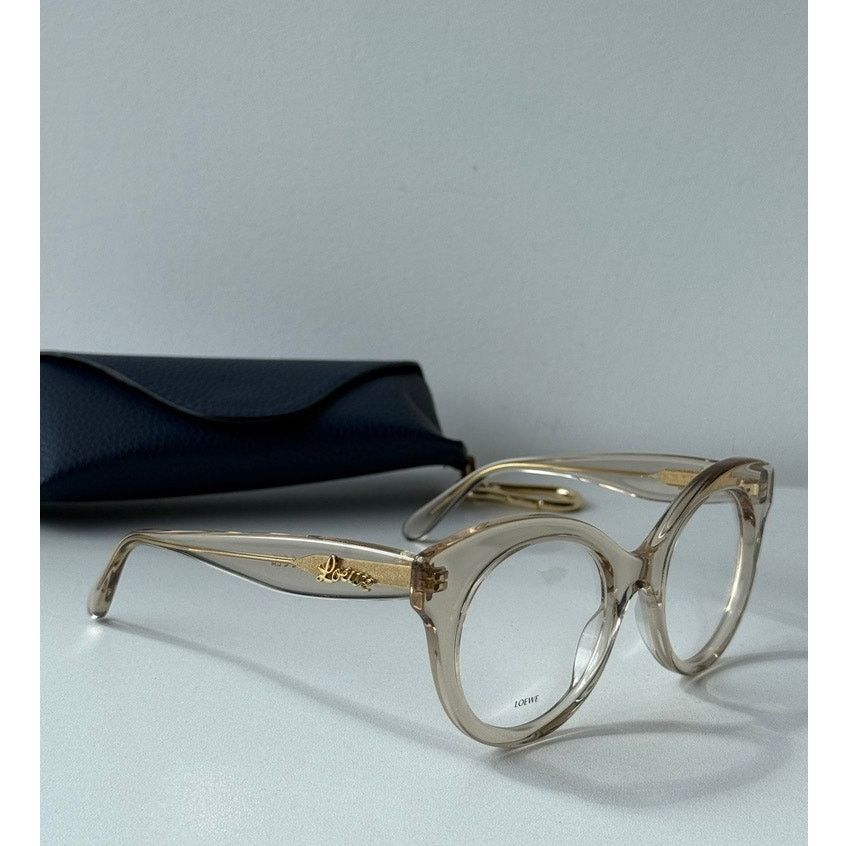 Loewe NEW Loewe LW50074I Rounded Transparent Eyeglasses Frames Size ONE SIZE - 1 Thumbnail