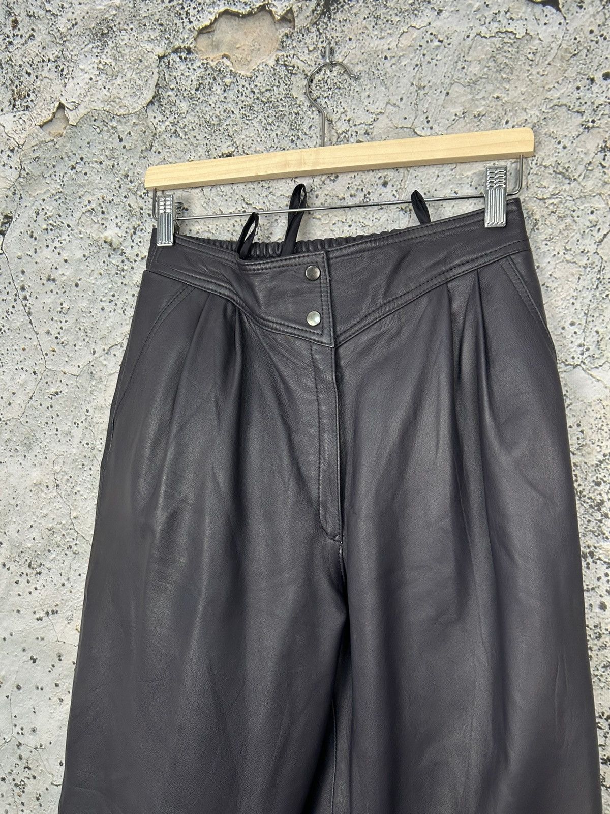 Genuine Leather Vintage Genuine Leather Purple Pants Avant Garde Rock Punk Size US 28 / EU 44 - 3 Thumbnail