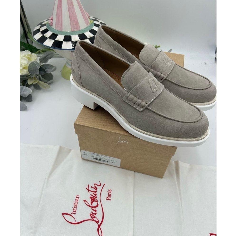 Christian Louboutin URBINO monogram suede loafer size 44 display picture 3