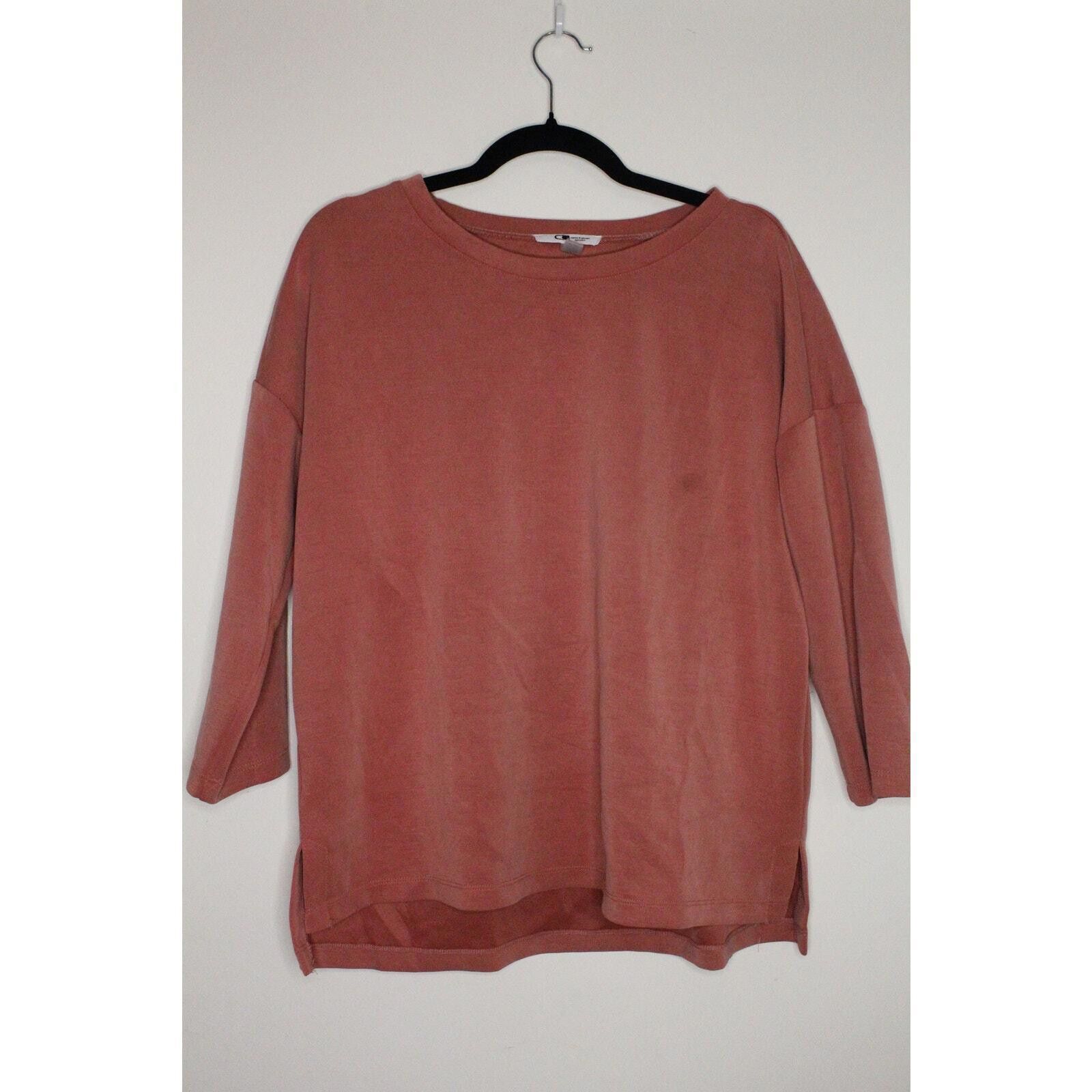 Designer Cable & Gauge Women's Pink Velour Soft Cozy Top Size Large Size L / US 10 / IT 46 - 1 Thumbnail