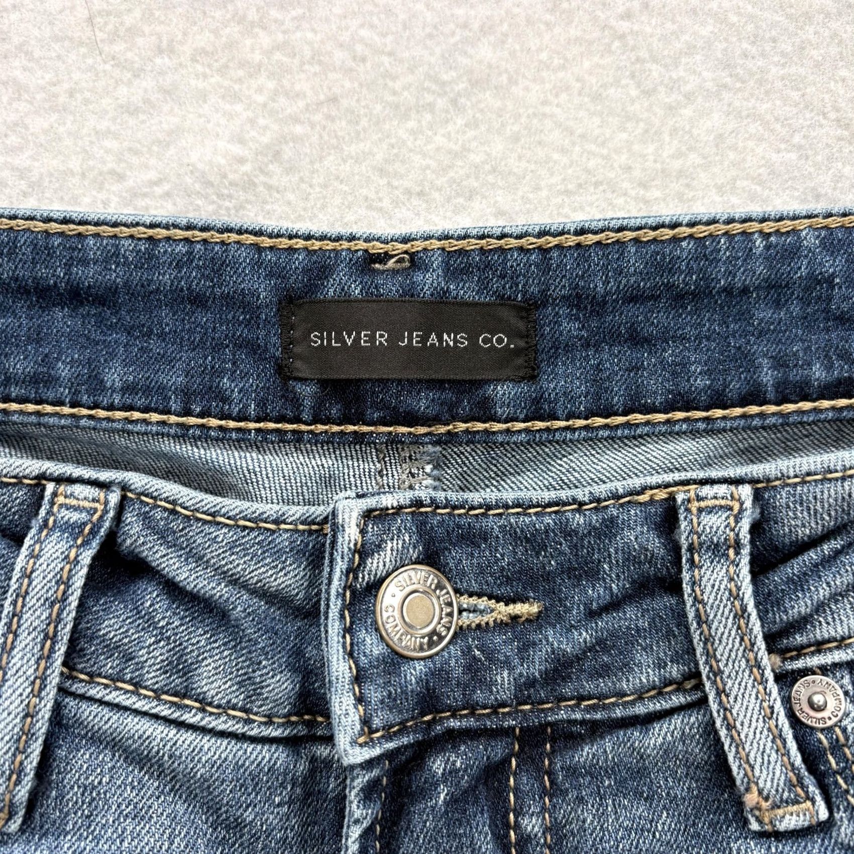 Silver Jeans Co. Silver Jeans Co. Suki Skinny Jeans 29x29 Blue Mid Rise Stretch Denim Womens Pants Size 29" - 3 Thumbnail