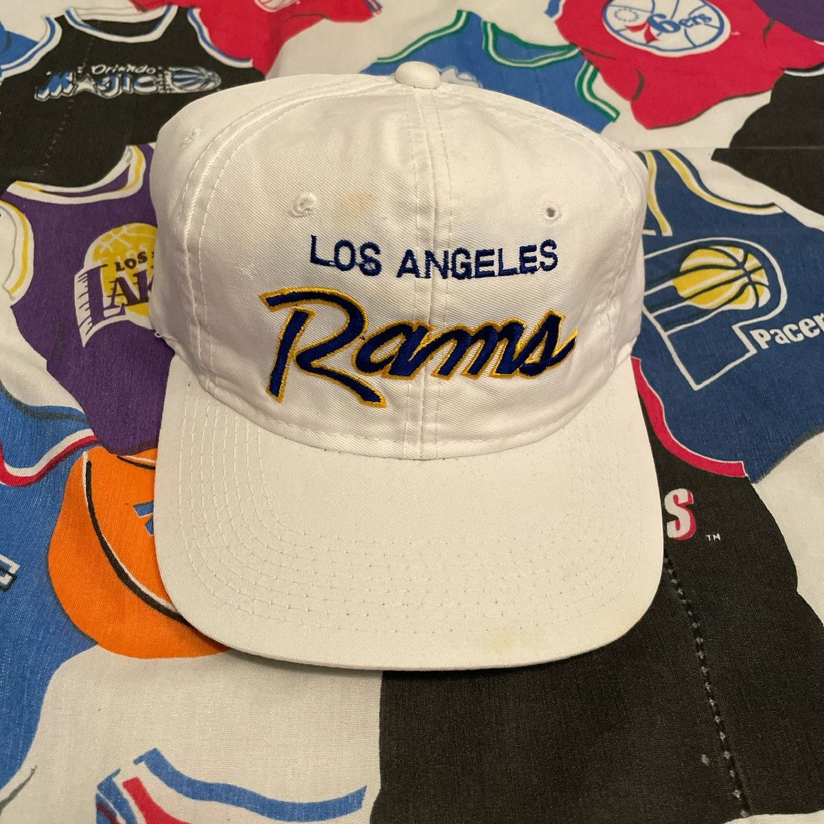 Los Angeles Rams Vintage Snapback Sports Specialties Script Trucker shops Back Wool