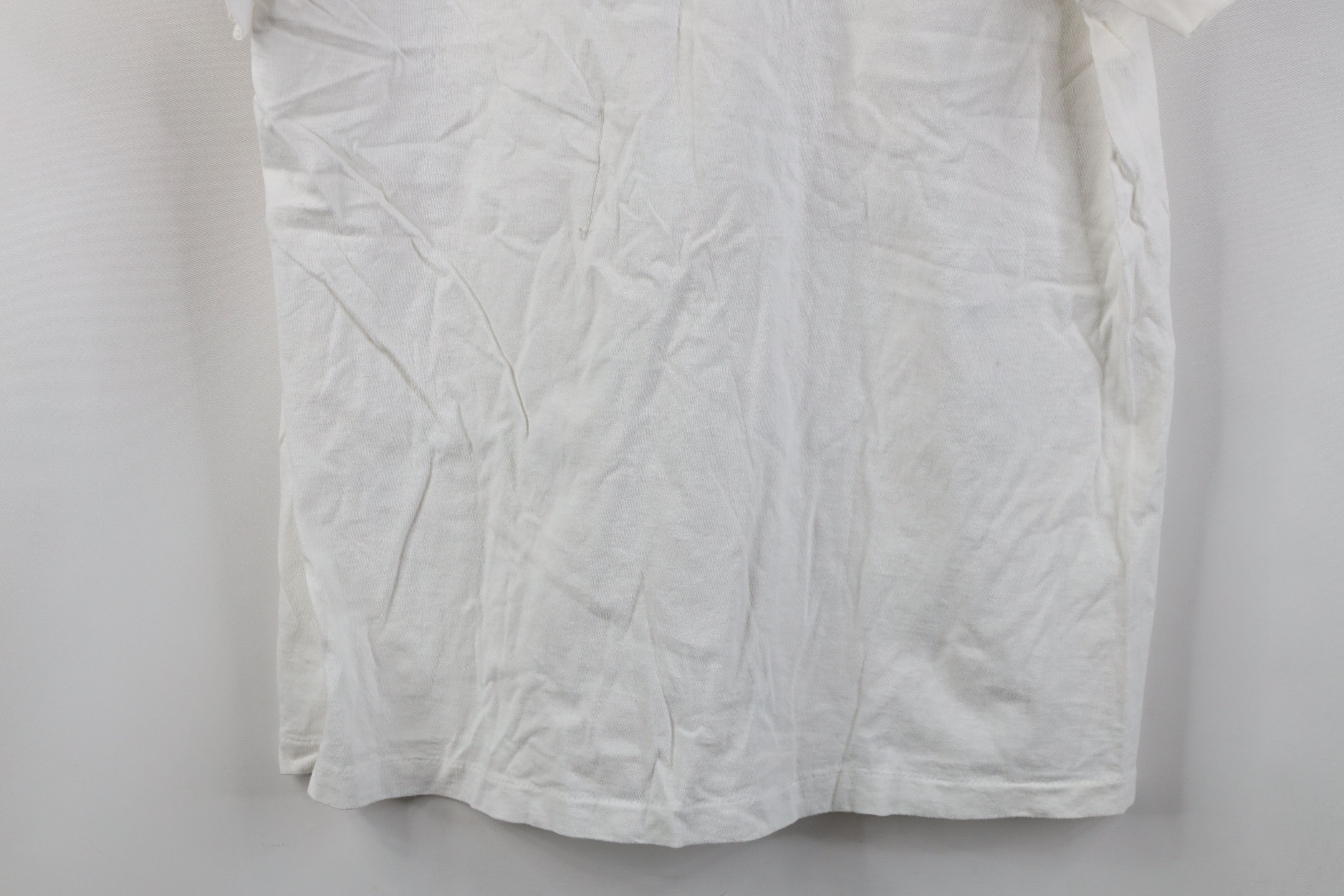 Hanes Vintage 90s Hanes Cotton Pocket Short Sleeve T-Shirt White Size US L / EU 52-54 / 3 - 13 Thumbnail