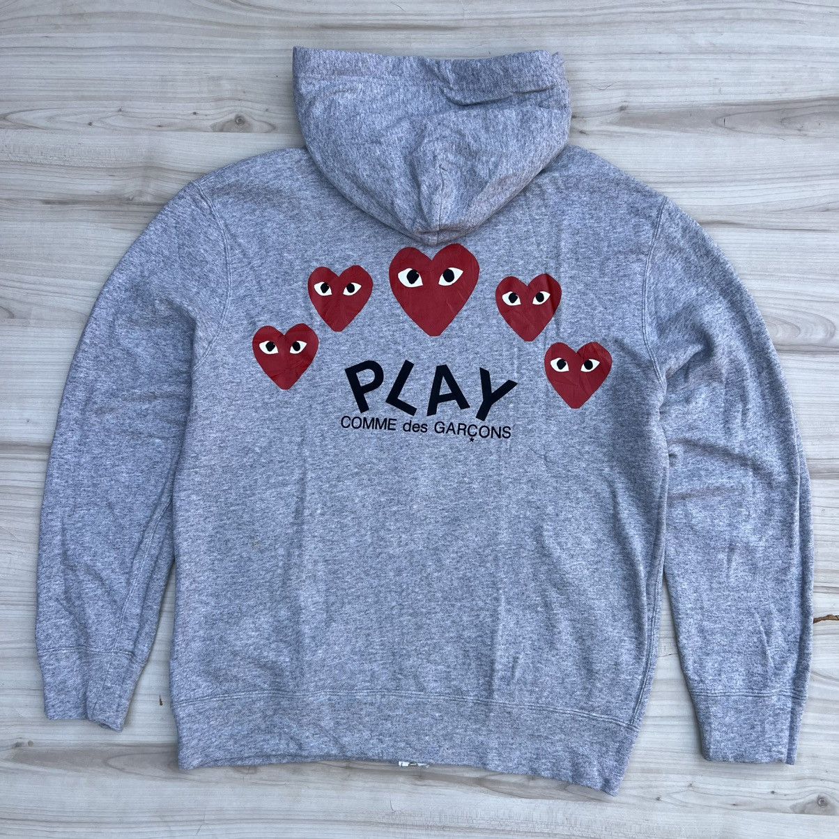 Comme des Garcons Comme Des Garcons Play Red Heart Zip Hoodie Size US XL / EU 56 / 4 - 6 Thumbnail