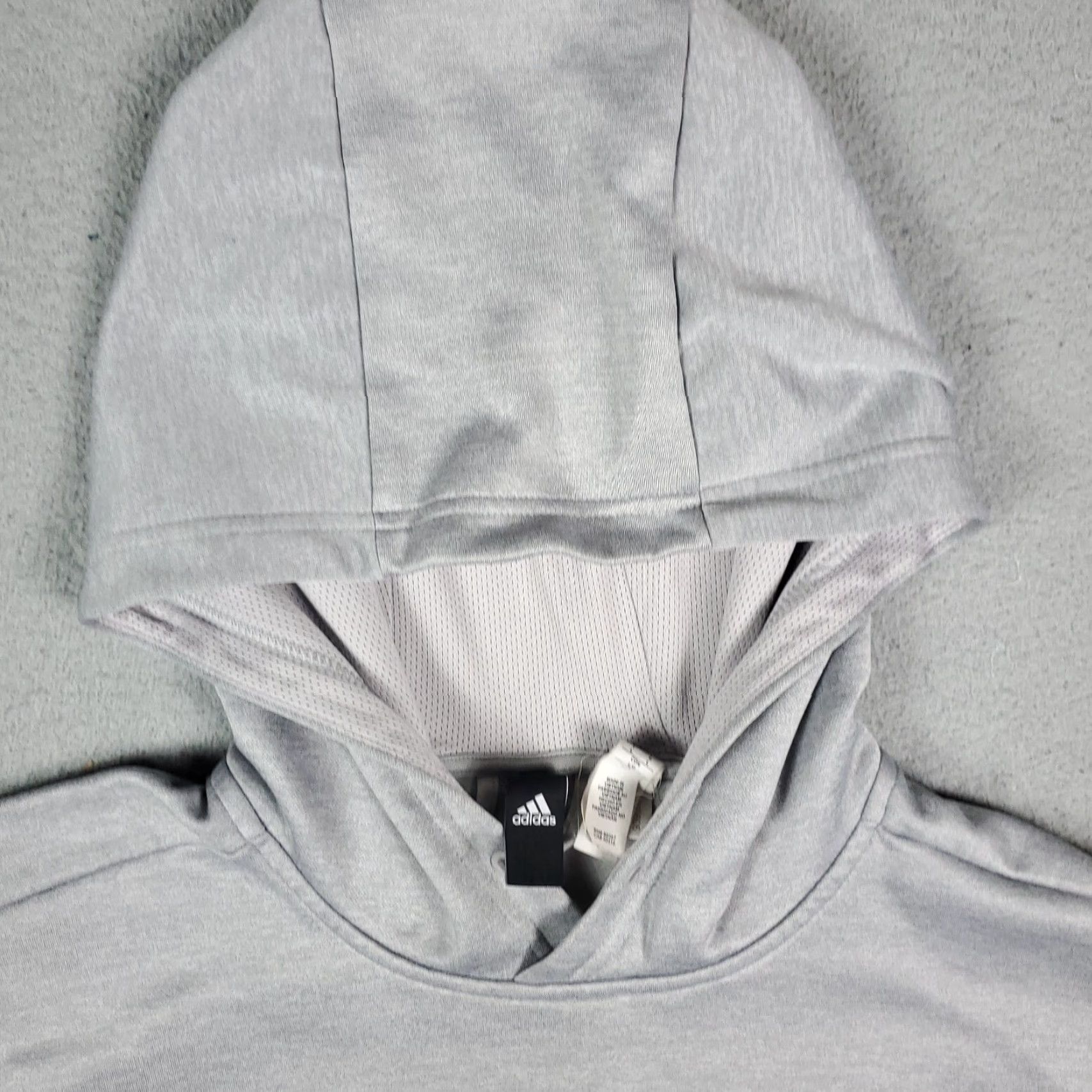 Adidas adidas Gray Long Sleeve Drawstring Pullover Hoodie Mens Size L Sweatshirt Athletic Fleece All Seasons Logo Size US L / EU 52-54 / 3 - 2 Thumbnail