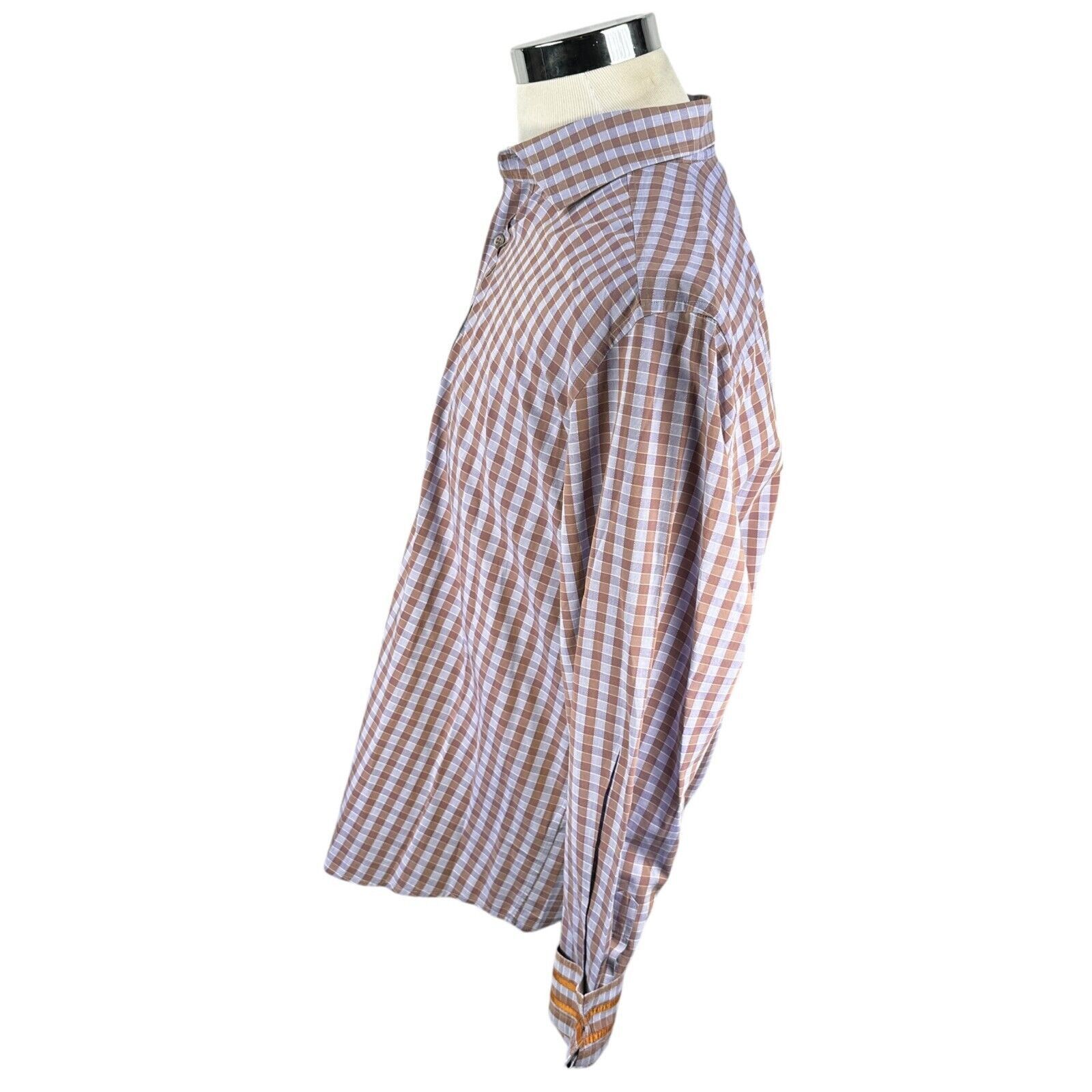 Robert Graham Robert Graham Shirt Men XL Purple Brown Check Button Up Size US XL / EU 56 / 4 - 4 Thumbnail