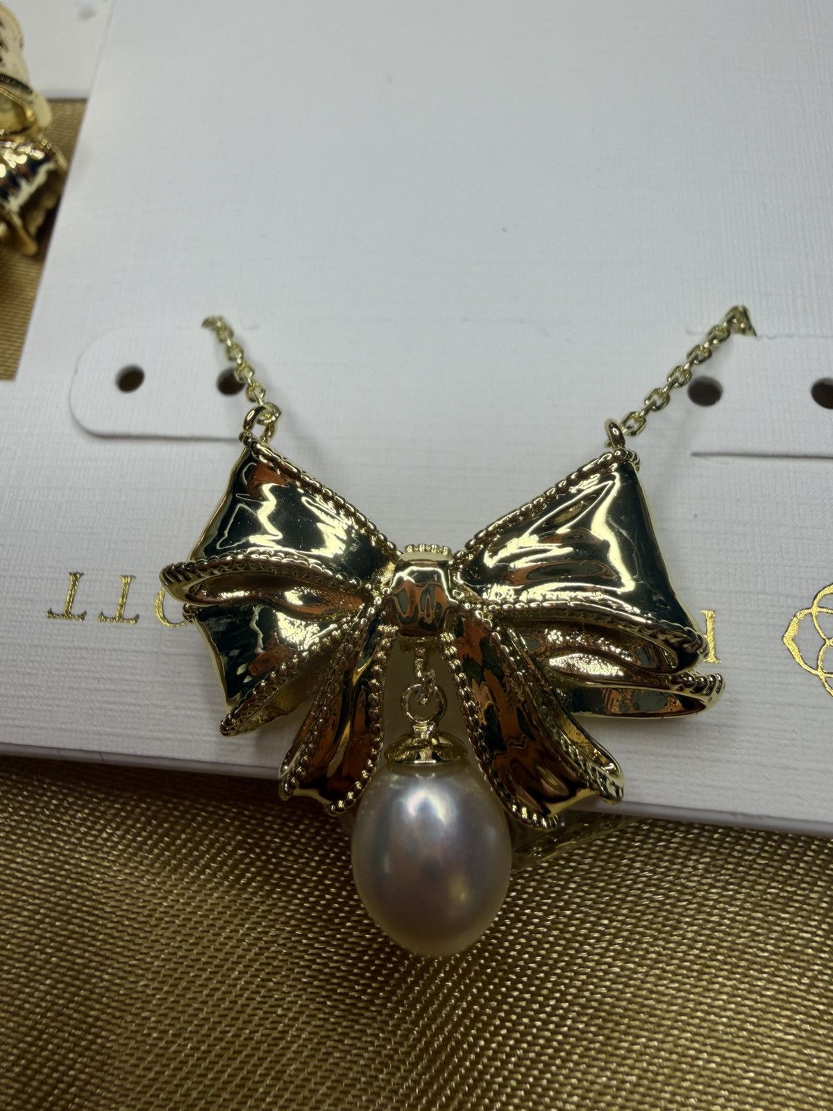 Kendra Scott Kendra Scott x Love Shack Fancy Bow Necklace Earrings Set Size ONE SIZE - 10 Thumbnail