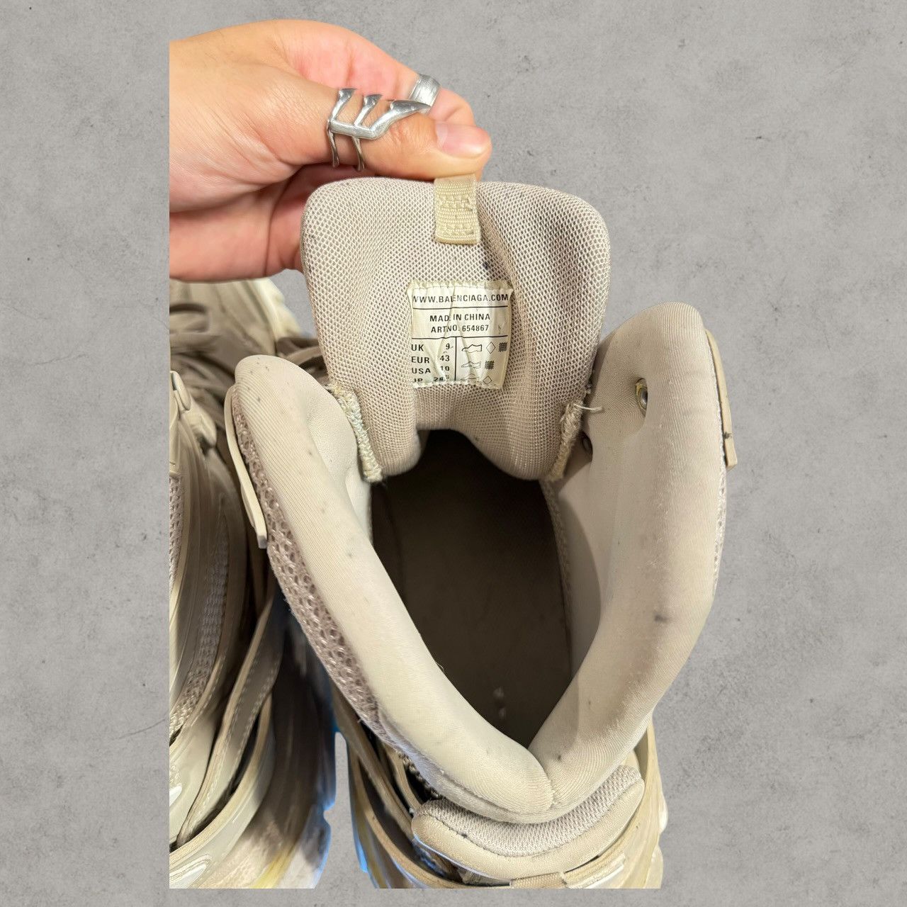 Balenciaga Balenciaga Track Hike Distressed Beige Boots Sz 43 Size US 10 / EU 43 - 8 Thumbnail