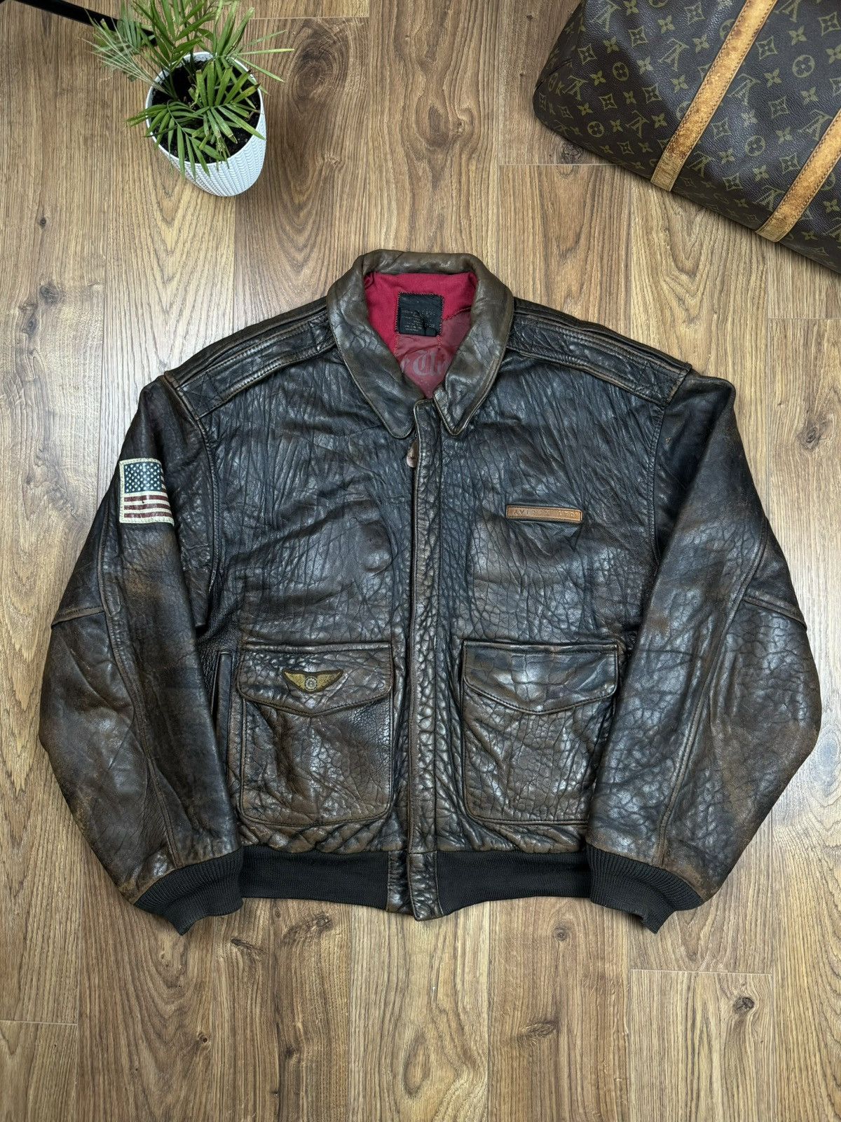 Avirex Vintage leather jacket Avirex “Chinese Order” original item Size US XL / EU 56 / 4 - 2 Thumbnail