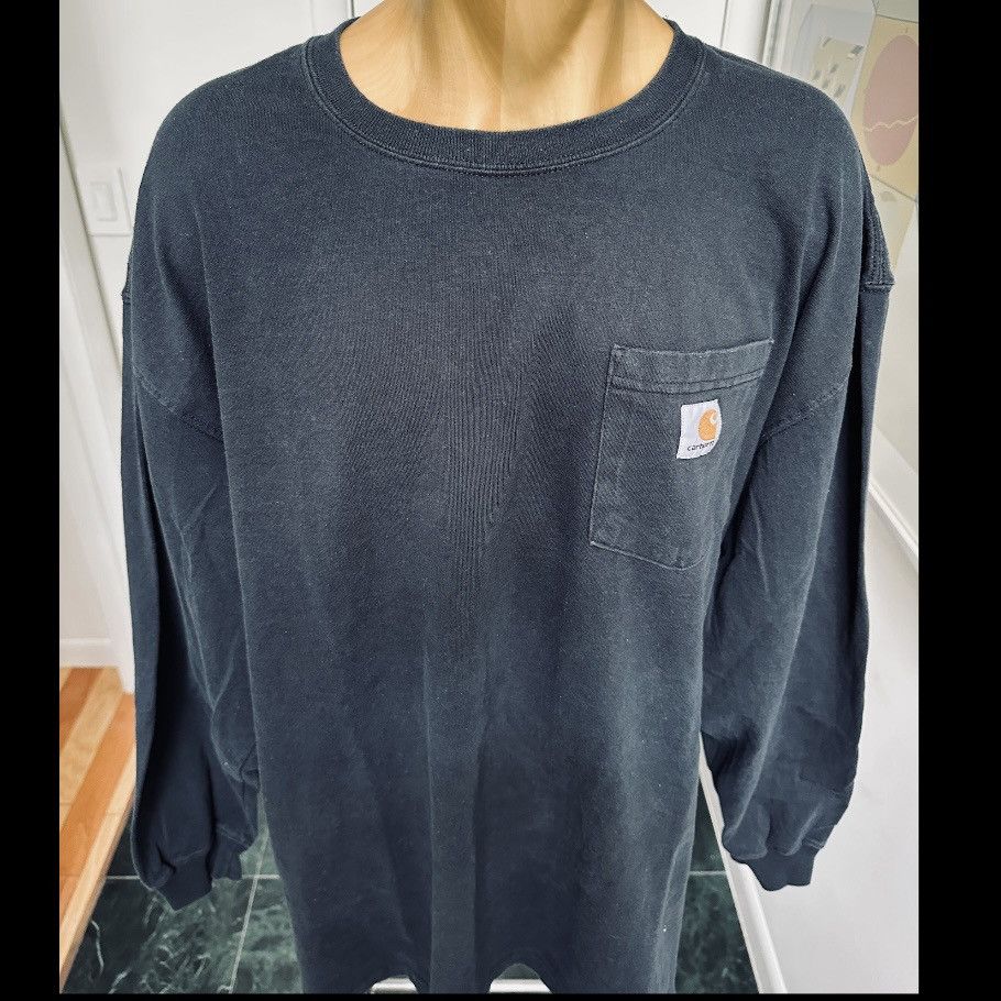 Carhartt VINTAGE Y2K CARHARTT LONG SLEEVE WORK TSHIRT POCKET 2XL XXL Size US XXL / EU 58 / 5 - 2 Thumbnail