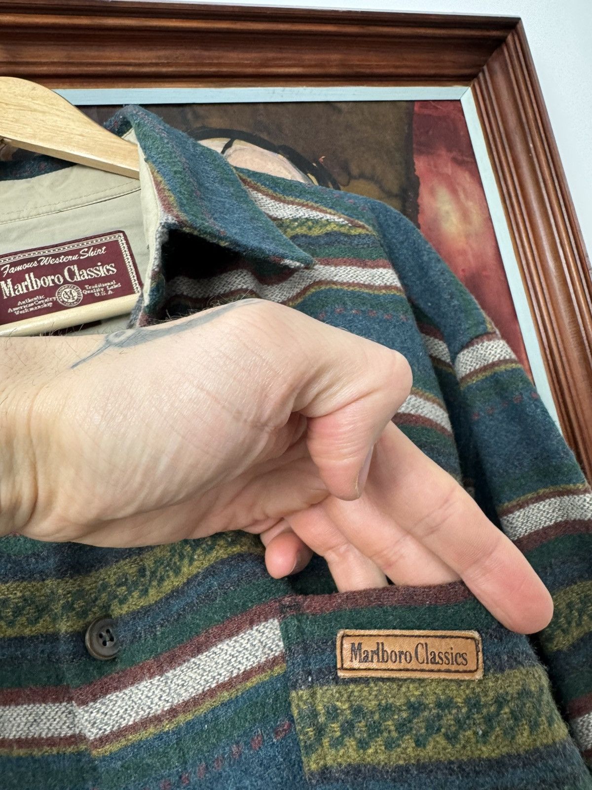 Marlboro Classics Marlboro Classics Flannel Shirt Vintage Button Up Stripes Size US XL / EU 56 / 4 - 4 Thumbnail