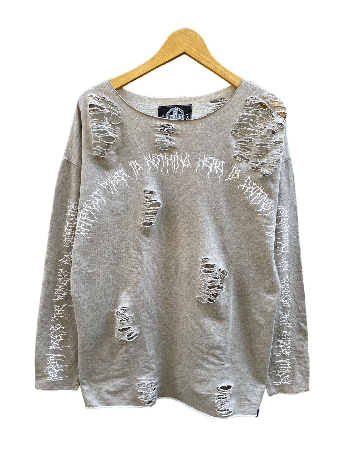 Hysteric Glamour × If Six Was Nine × Le Grande Bleu (L.G.B.) Driftout Distressed Grunge Punk NumberNine Style Long sleeve Size US L / EU 52-54 / 3 - 2 Thumbnail