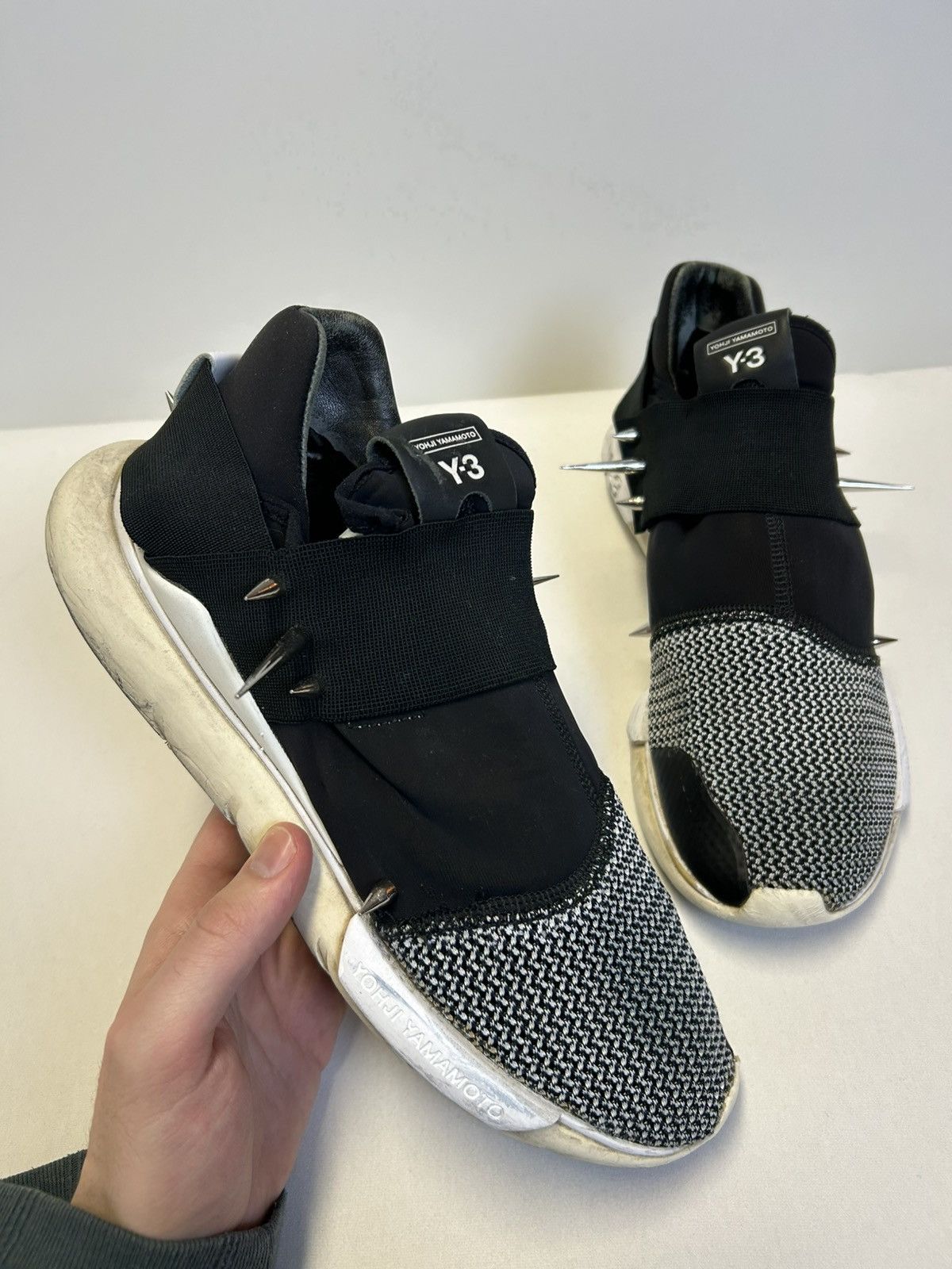 Y-3 SS2015 Qasa Low Custom Spiked Sneakers Size US 8.5 / EU 41-42 - 5 Thumbnail