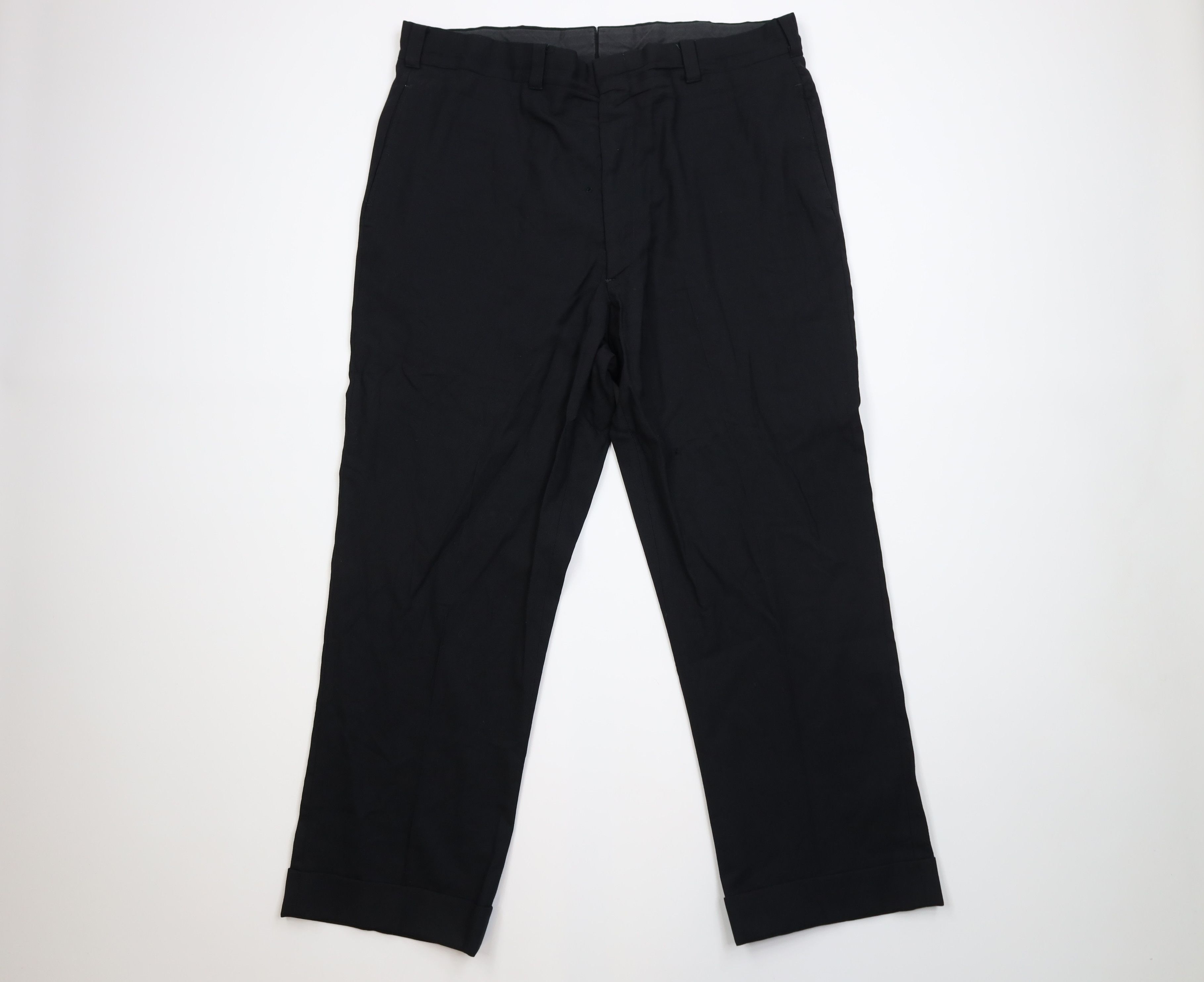 Vintage Vintage 50s Rockabilly Rayon Gabardine Wide Leg Pants USA Size US 38 / EU 54 - 1 Thumbnail