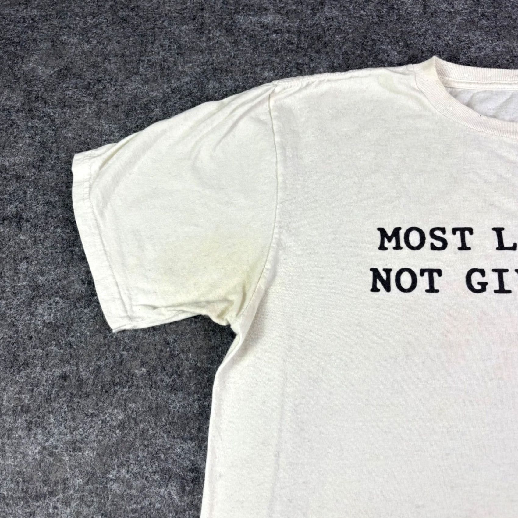 LIKELY VINTAGE Graphic T-Shirt Most Likely To Not Give A Anti Box Logo White Mens L Size US L / EU 52-54 / 3 - 7 Thumbnail