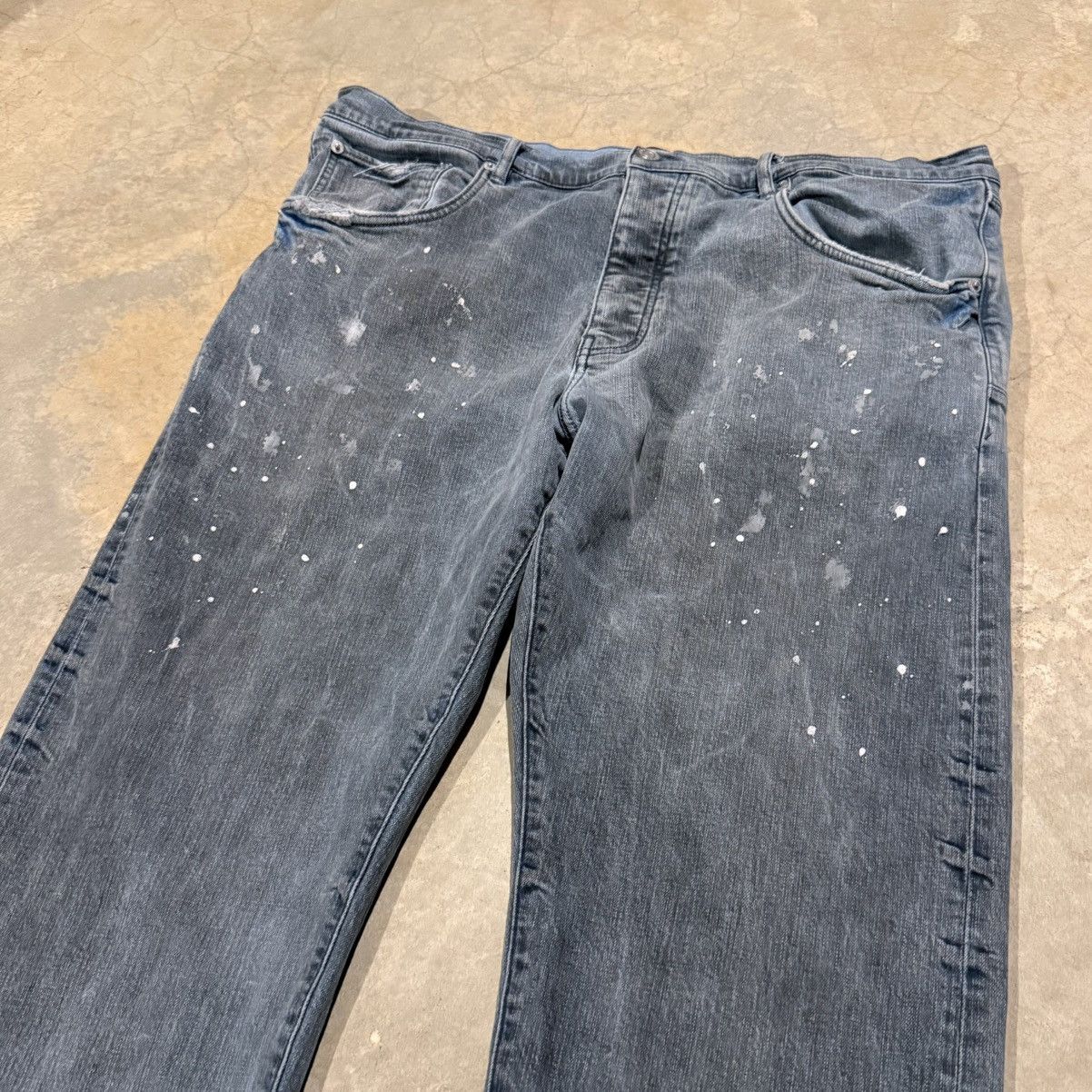 Purple Brand Purple Brand P005 Painters Waxed Indigo Slim Straight Denim Size US 40 / EU 56 - 4 Thumbnail