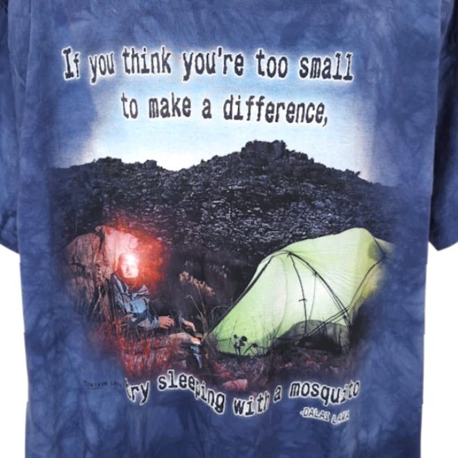 The Mountain VINTAGE Dalai Lama Camping T Shirt Mens Size 2XL Blue Mosquito Tie Dye The Mountain Size US XXL / EU 58 / 5 - 2 Thumbnail