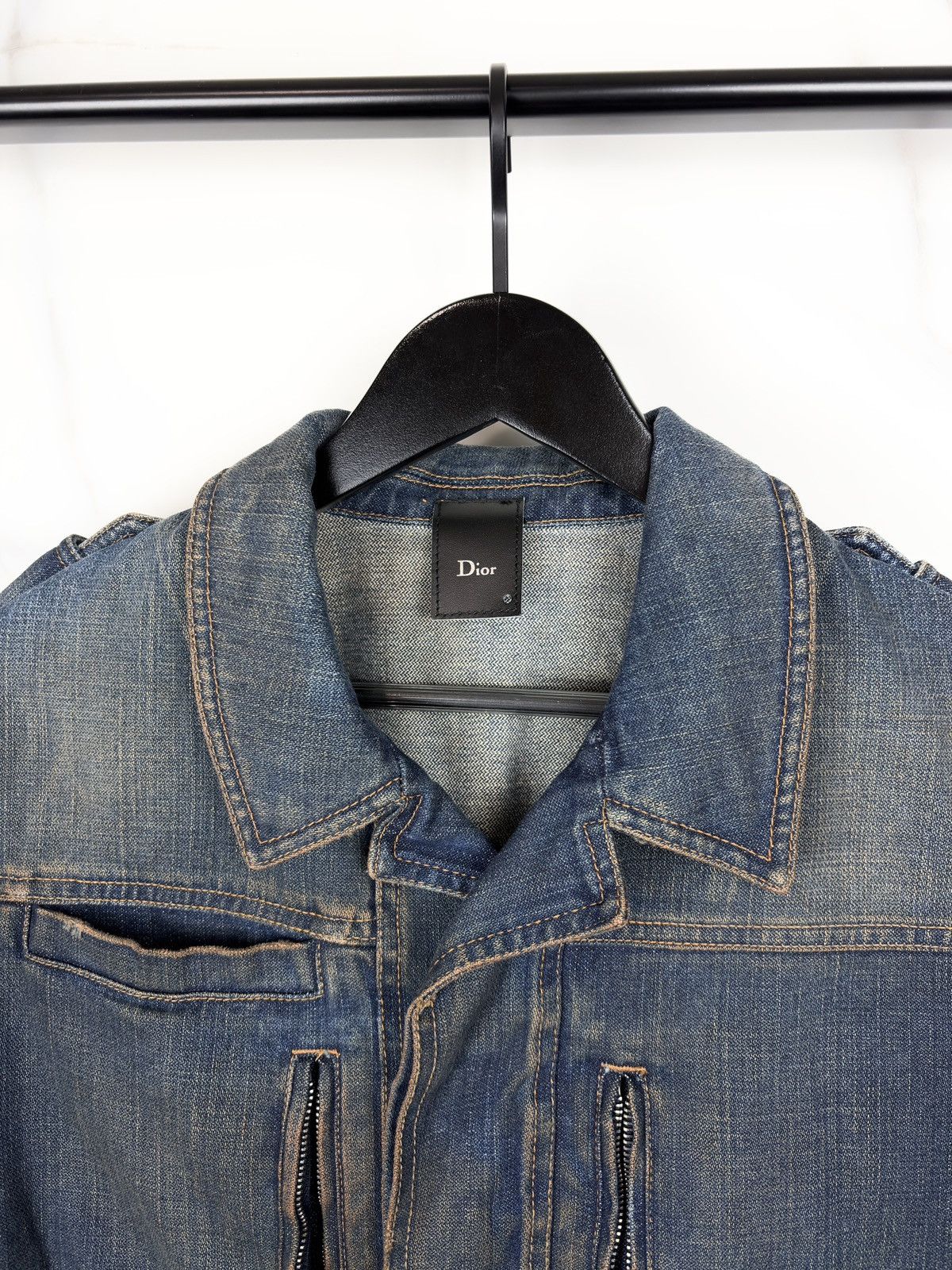 Dior × Hedi Slimane SS05 Dior Homme Beck Rust Orange F2 Military Denim Jacket Size US M / EU 48-50 / 2 - 6 Thumbnail