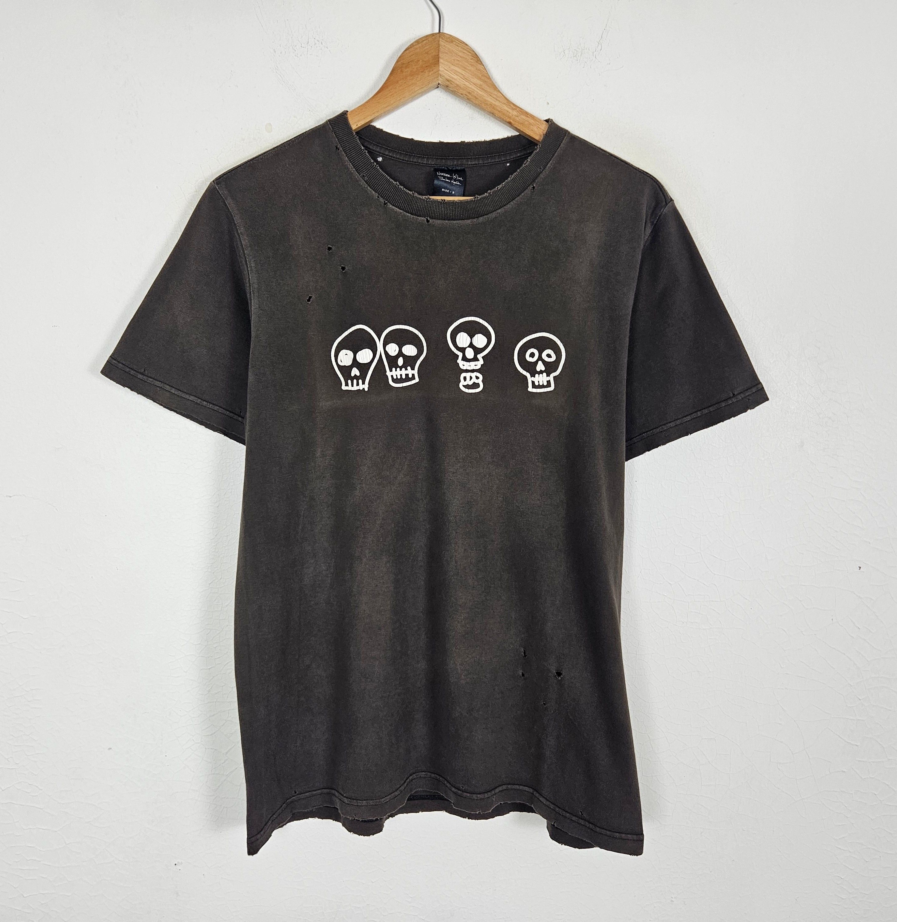 Japanese Brand Number Nine Nightcrawler SS05 skull tee shirt Size US M / EU 48-50 / 2 - 2 Thumbnail