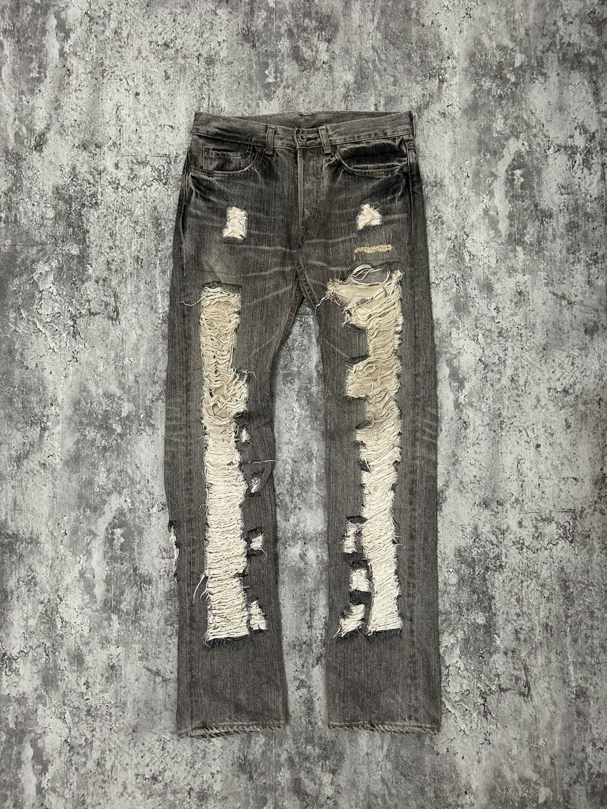 Japanese Brand Ego Tripping Japan Distressed Denim Pants Size US 30 / EU 46 - 1 Thumbnail