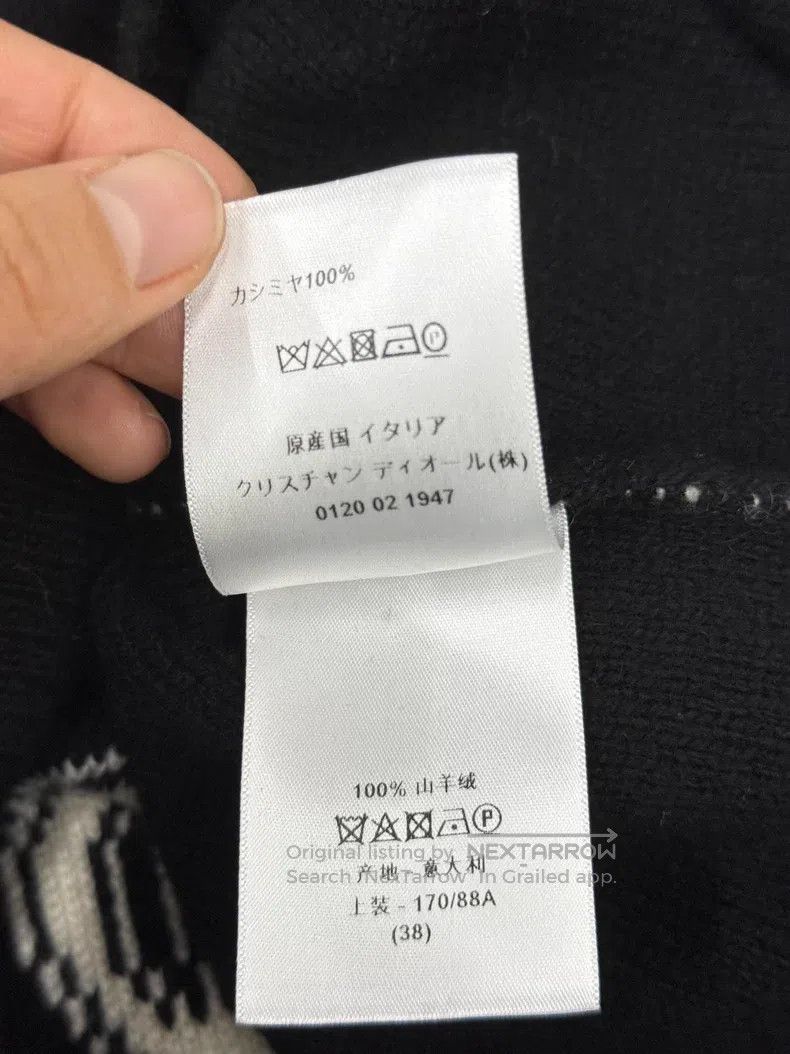 Dior Dior Black back tassel 8-character cashmere sweater Size XS / US 0-2 / IT 36-38 - 6 Thumbnail