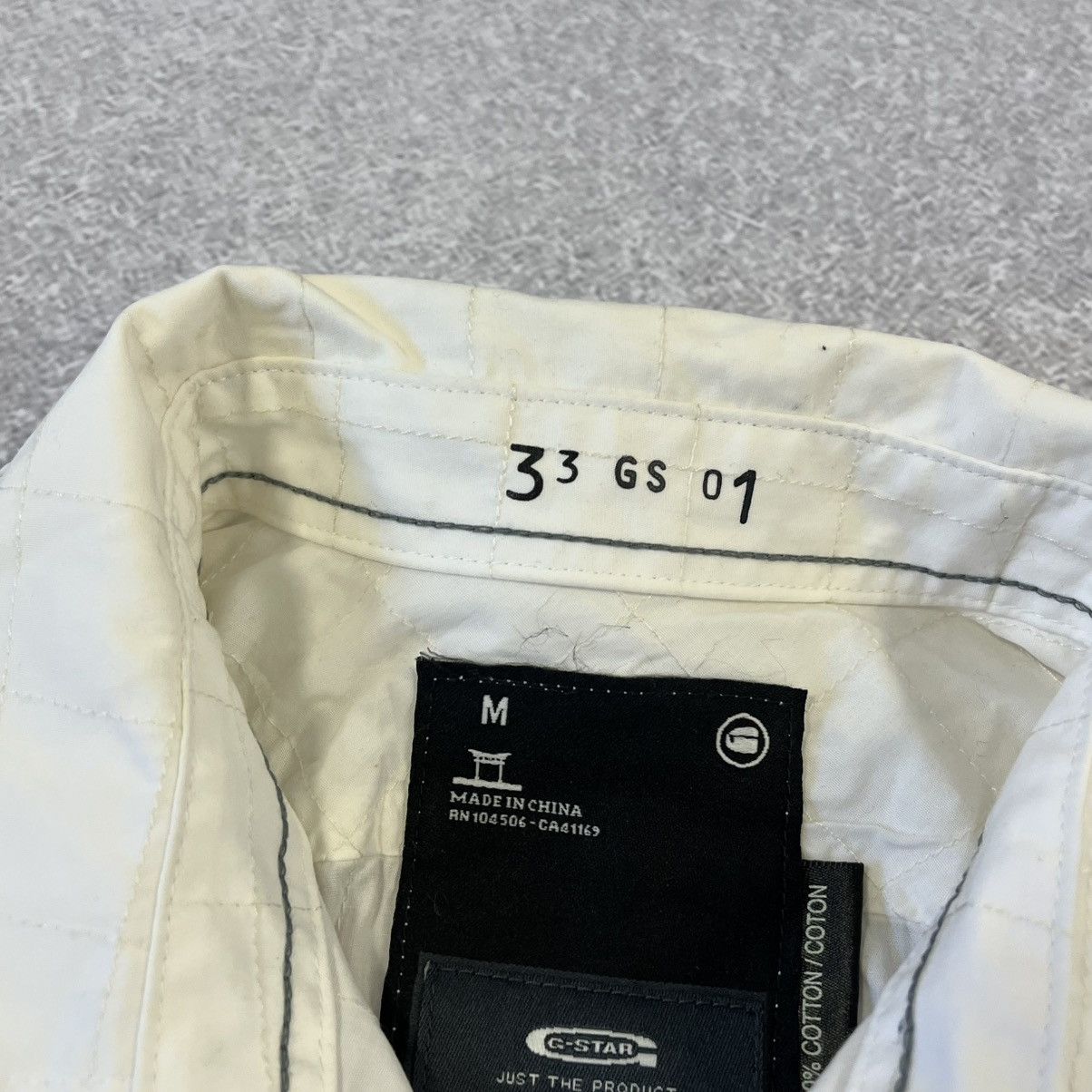 G-Star Creamy G-star raw button-up shirt with a unique design y2k Size US M / EU 48-50 / 2 - 5 Thumbnail
