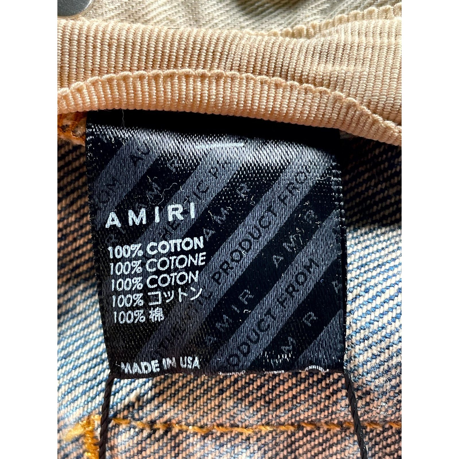 Amiri Amiri Vintage Indigo Hockey Logo Light Wash & Grey Jeans Size US 32 / EU 48 - 6 Thumbnail