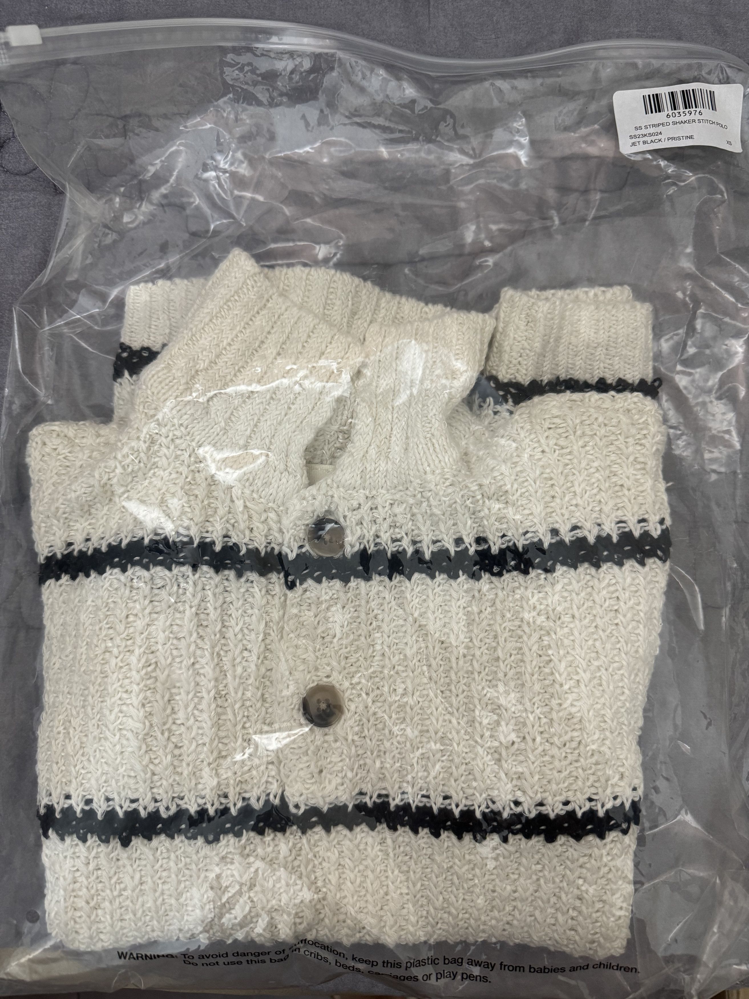 Aime Leon Dore Striped Shaker Stitch Polo | Grailed