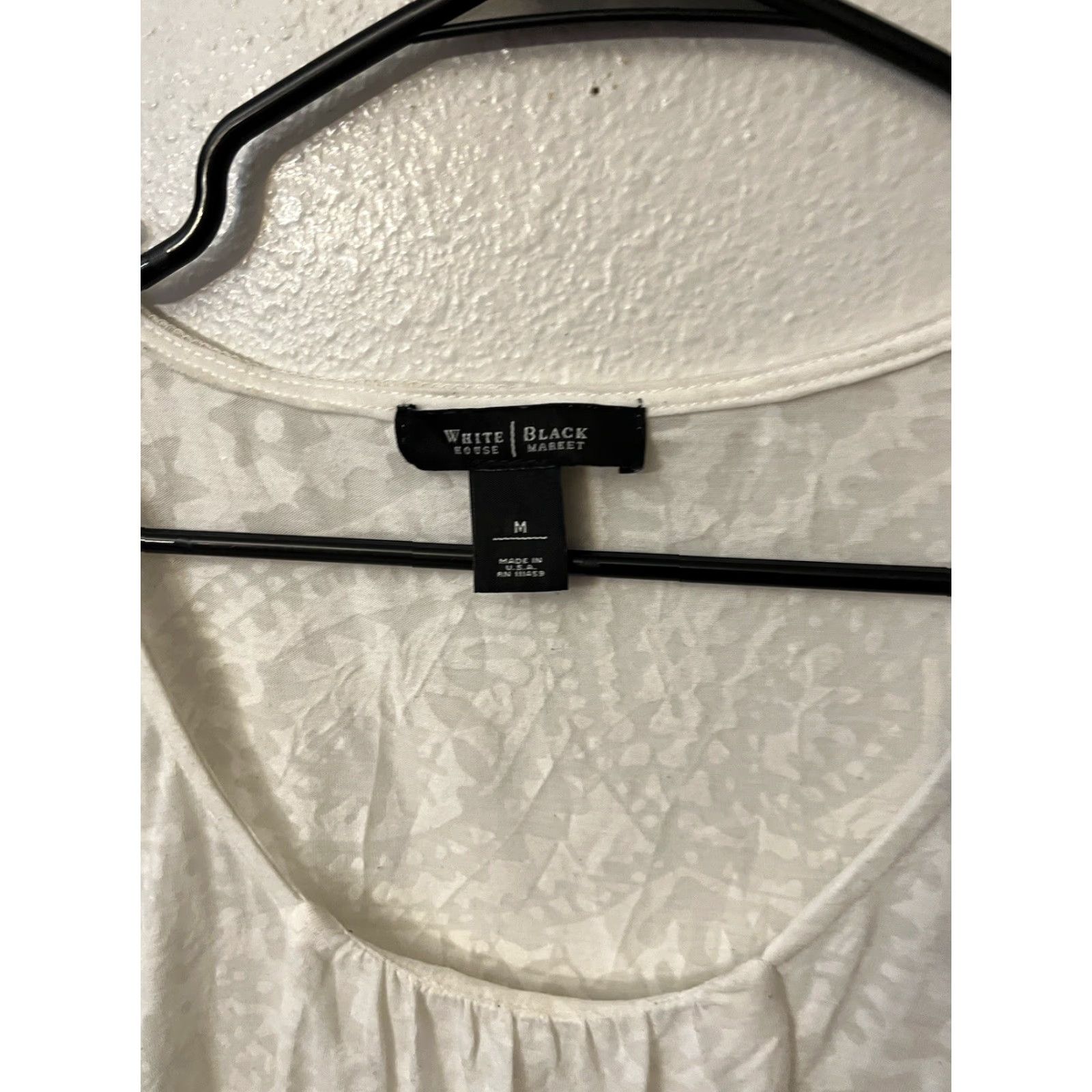 White House Black Market White House Black Market Women’s Blouse White Medium Long Sleeve Semi Sheer Size M / US 6-8 / IT 42-44 - 2 Thumbnail