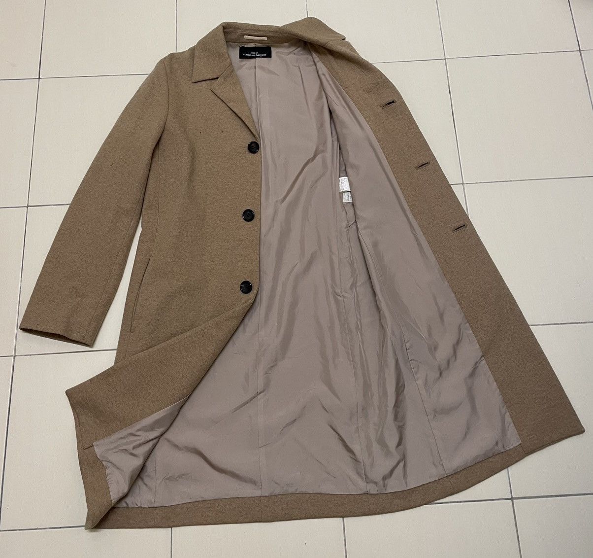Comme des Garcons × Vintage Vtg 1997 Comme Des Garcons Tricot Wool Long Coat Jacket Size US M / EU 48-50 / 2 - 10 Thumbnail