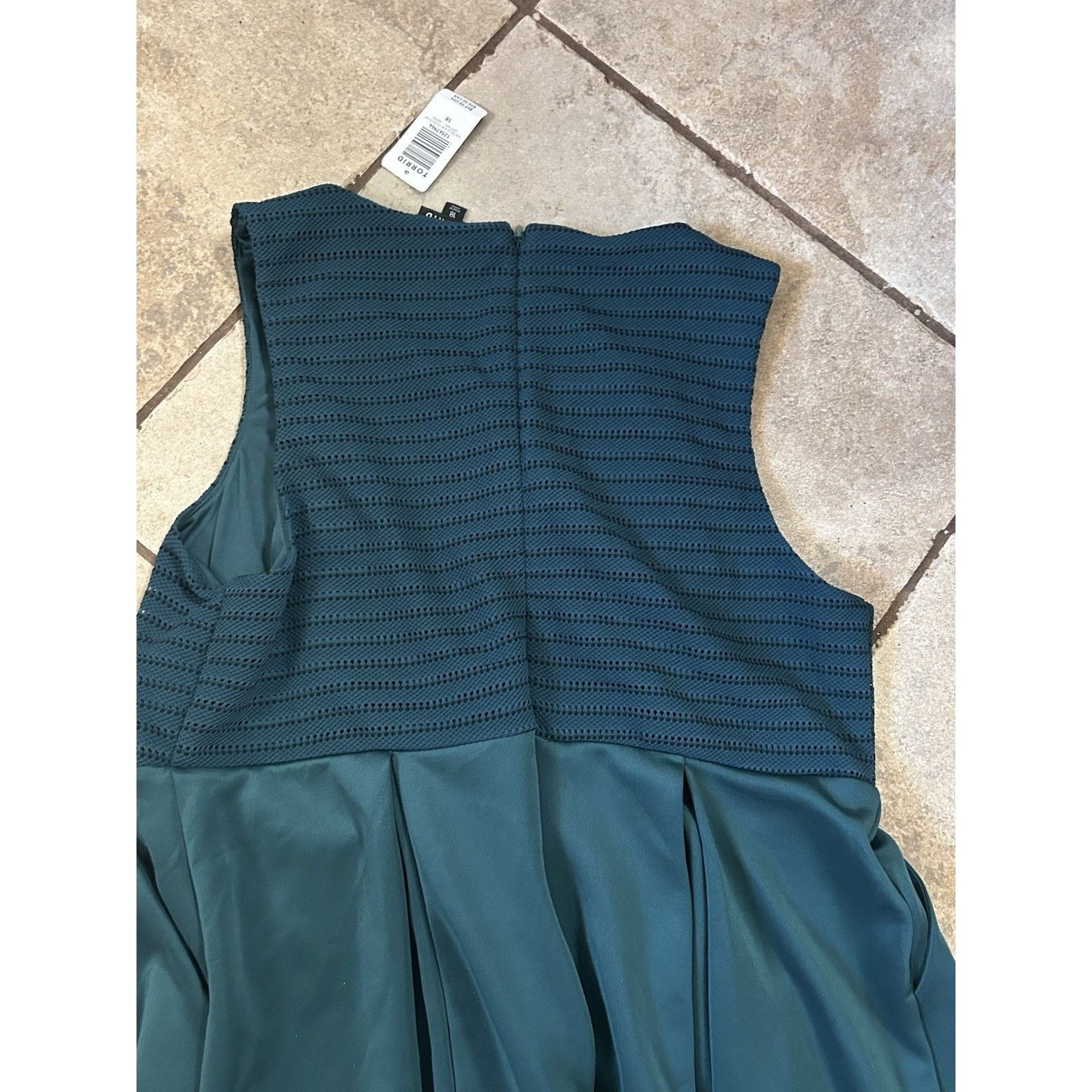 Other Torrid Fit And Flare Teal Green Dress 18 NWT Pockets Size XXL / US 16-18 / IT 52-54 - 7 Thumbnail