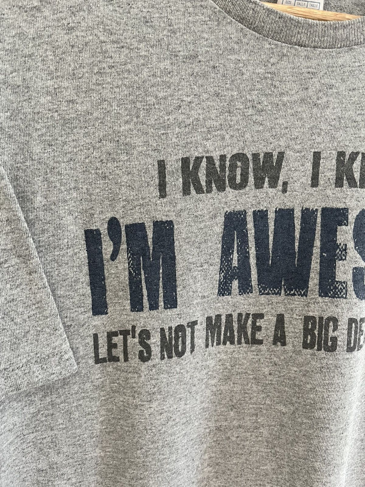 Vintage VINTAGE Y2K ADULT “I’M AWESOME” DELTA T-SHIRT Size US L / EU 52-54 / 3 - 3 Thumbnail
