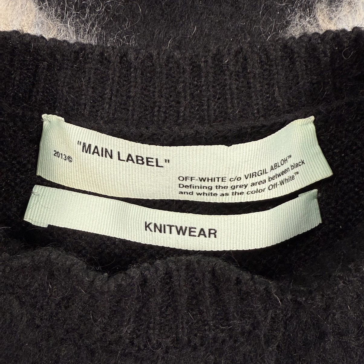 Off-White OFF-WHITE Mohair ‘Black/Gradient’ Wool Sweater Size US M / EU 48-50 / 2 - 5 Thumbnail