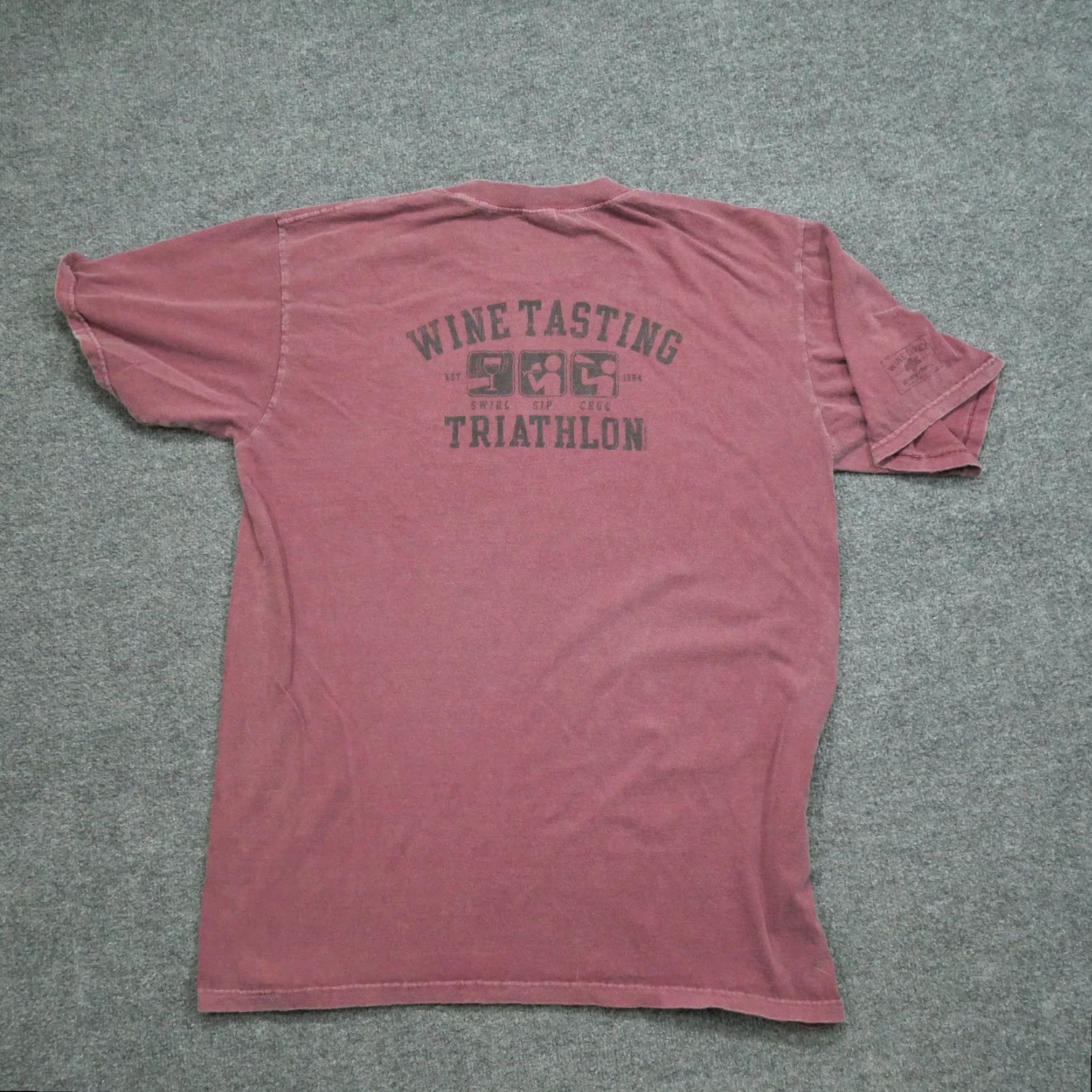 Vintage VINTAGE Crazy Shirts T-Shirt Adult Large Red Wine Dyed Size US L / EU 52-54 / 3 - 2 Thumbnail