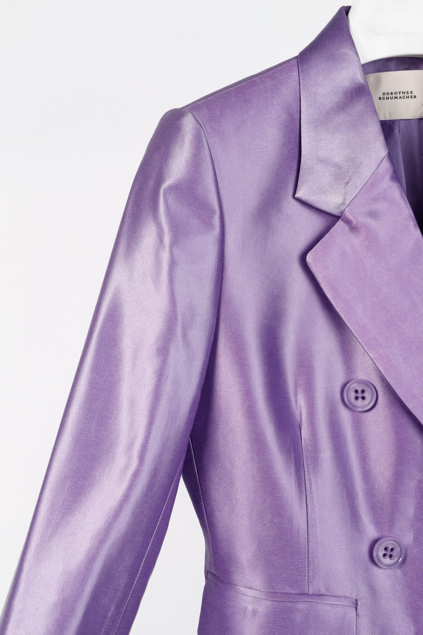 DOROTHEE SCHUMACHER Dorothee Schumacher Shiny Coolness Double-Breasted Jacket Size M / US 6-8 / IT 42-44 - 5 Thumbnail