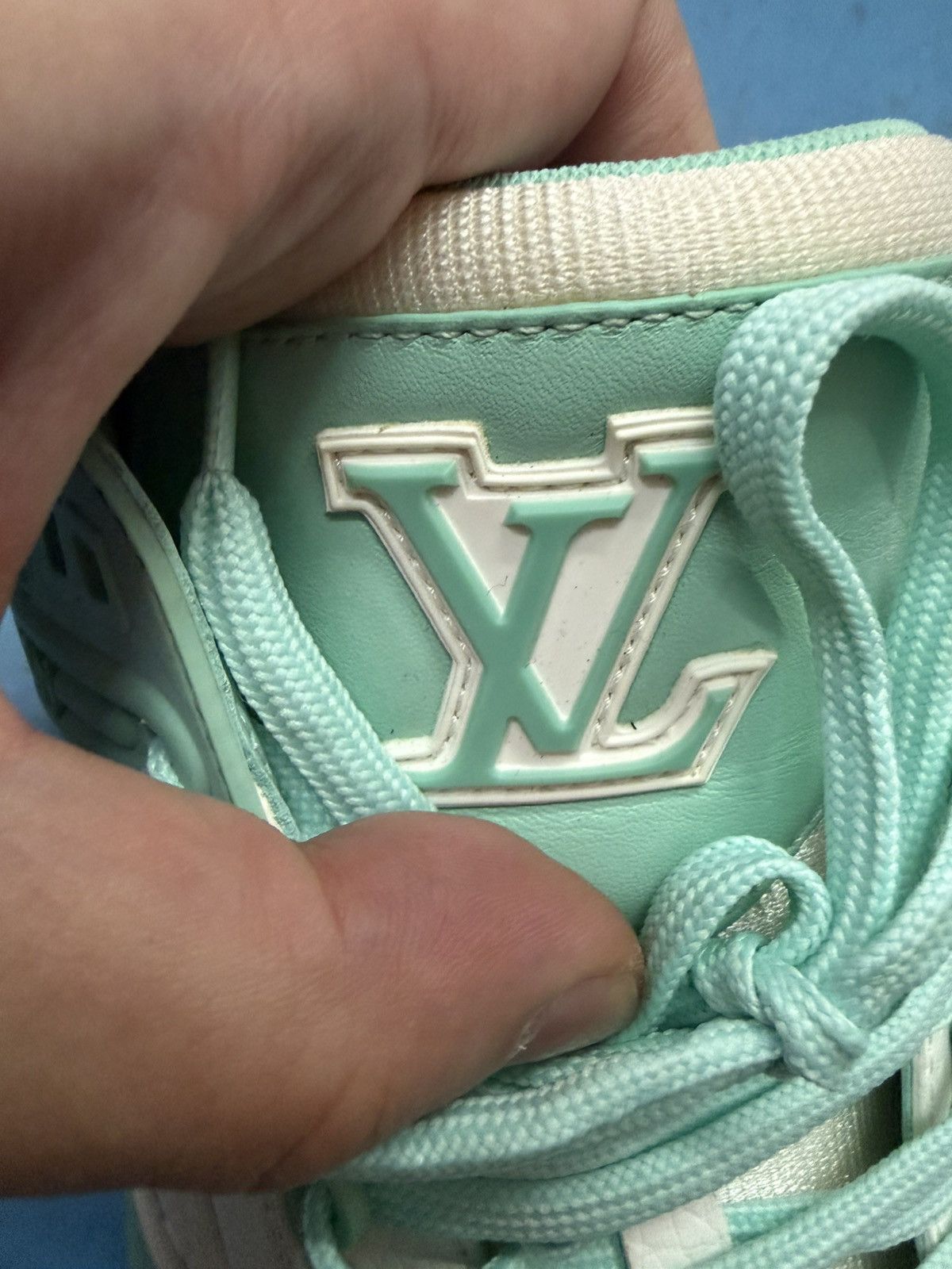Louis Vuitton LOUIS VUITTON TEAL SNEAKERS Size US 12 / EU 45 - 5 Thumbnail