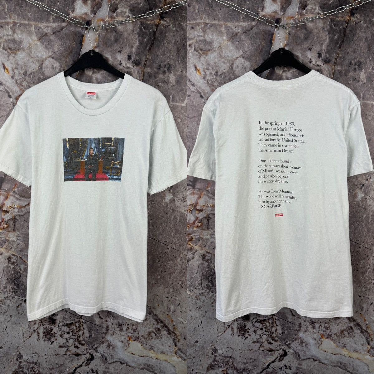 Supreme Men’s Supreme x SCARFACE T-Shirt Tony Montana Size Large Size US L / EU 52-54 / 3 - 1 Thumbnail