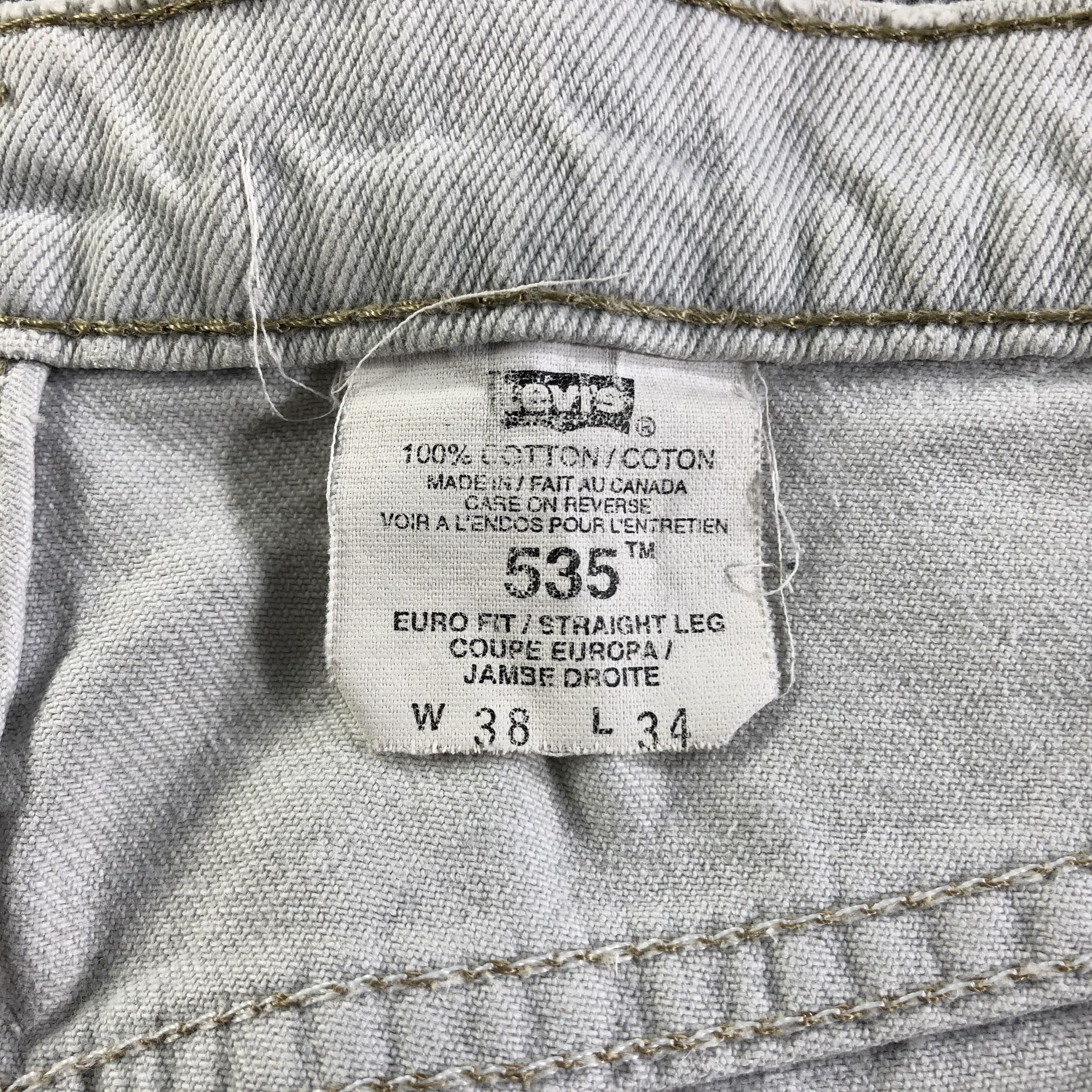 Levi's Vintage Light Wash Levis 535 Jeans-J3449 Size 38" / US 16 / IT 52 - 10 Thumbnail