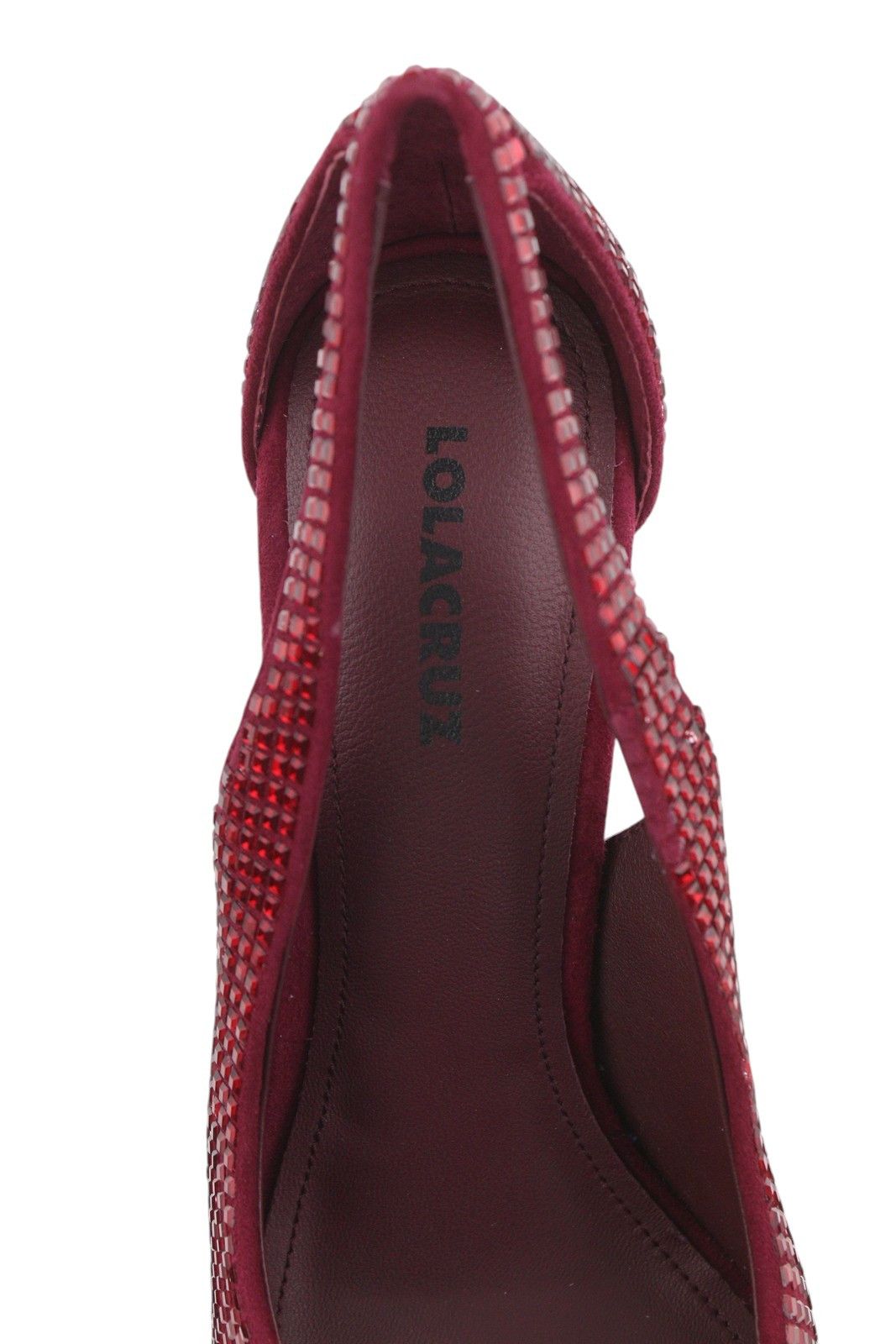 Other LOLA CRUZ NOWA EU36 Red Leather Cristal Shiny Pointed 87547 Size US 5 / IT 35 - 10 Thumbnail
